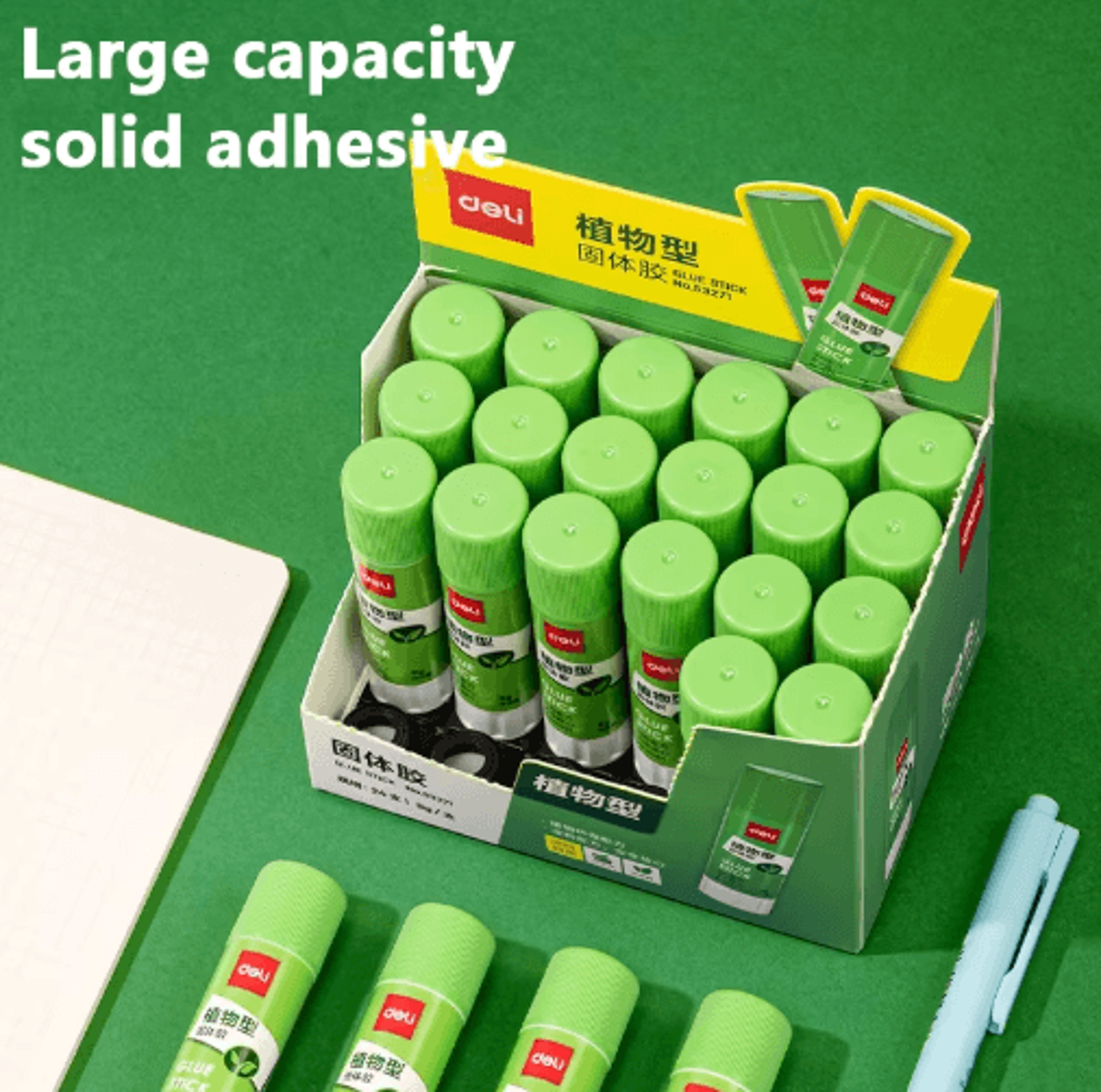 deli extra strong glue stick – fast dry non-toxic adhesive for school & office