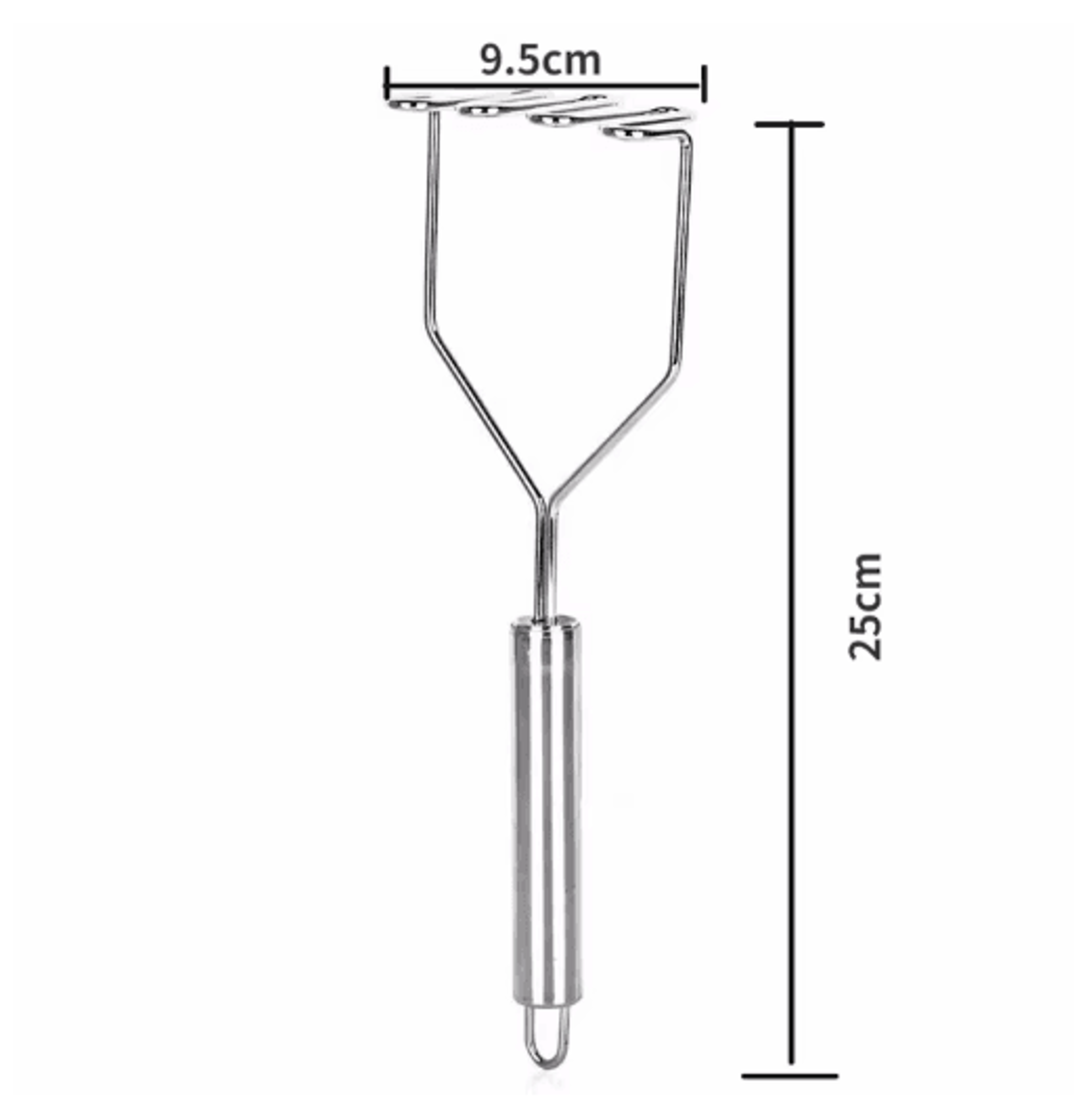 durable stainless steel potato masher wavy press kitchen tool