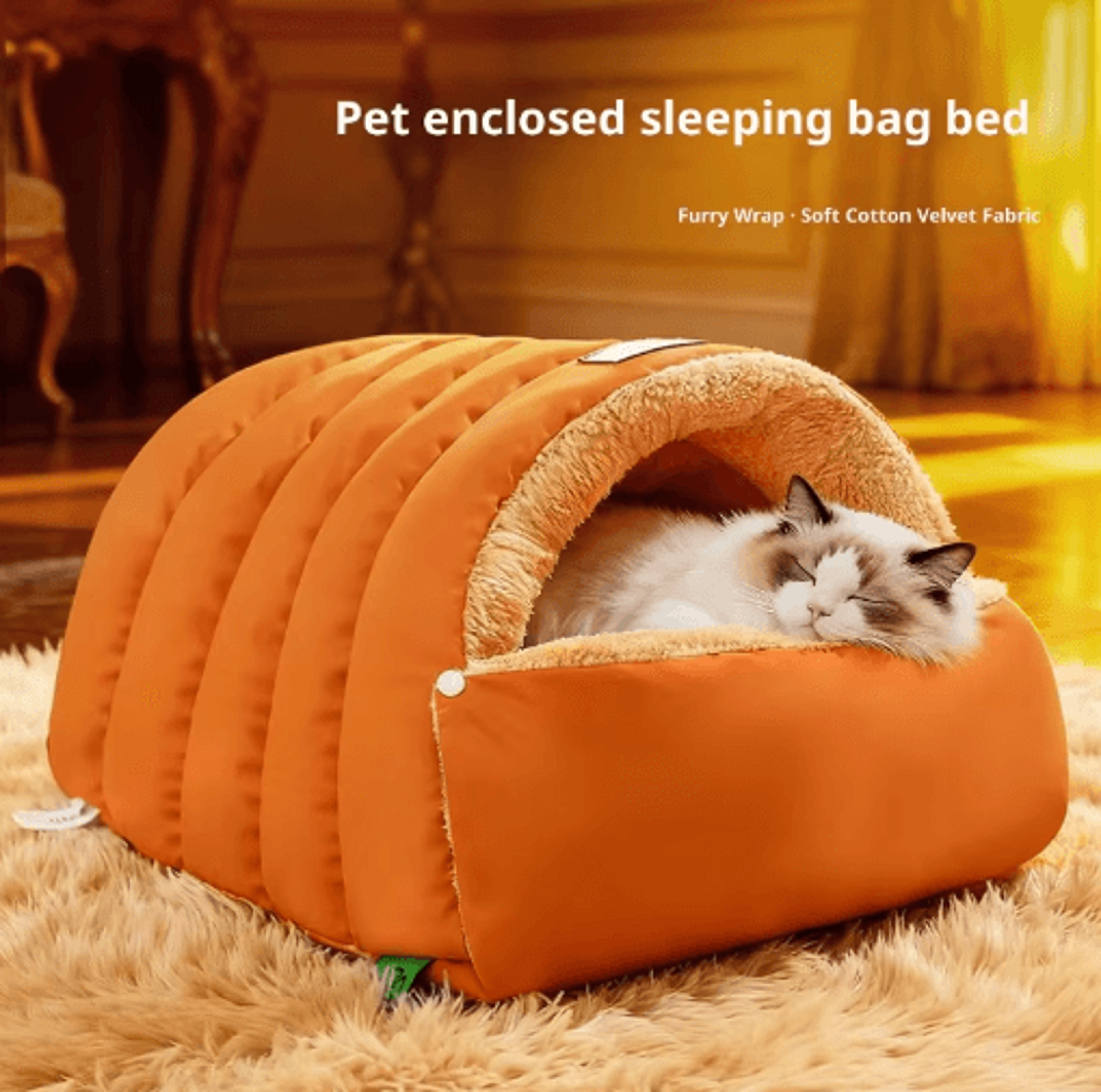 cozyshield cat cave bed – semi-enclosed warm anti-anxiety cat house