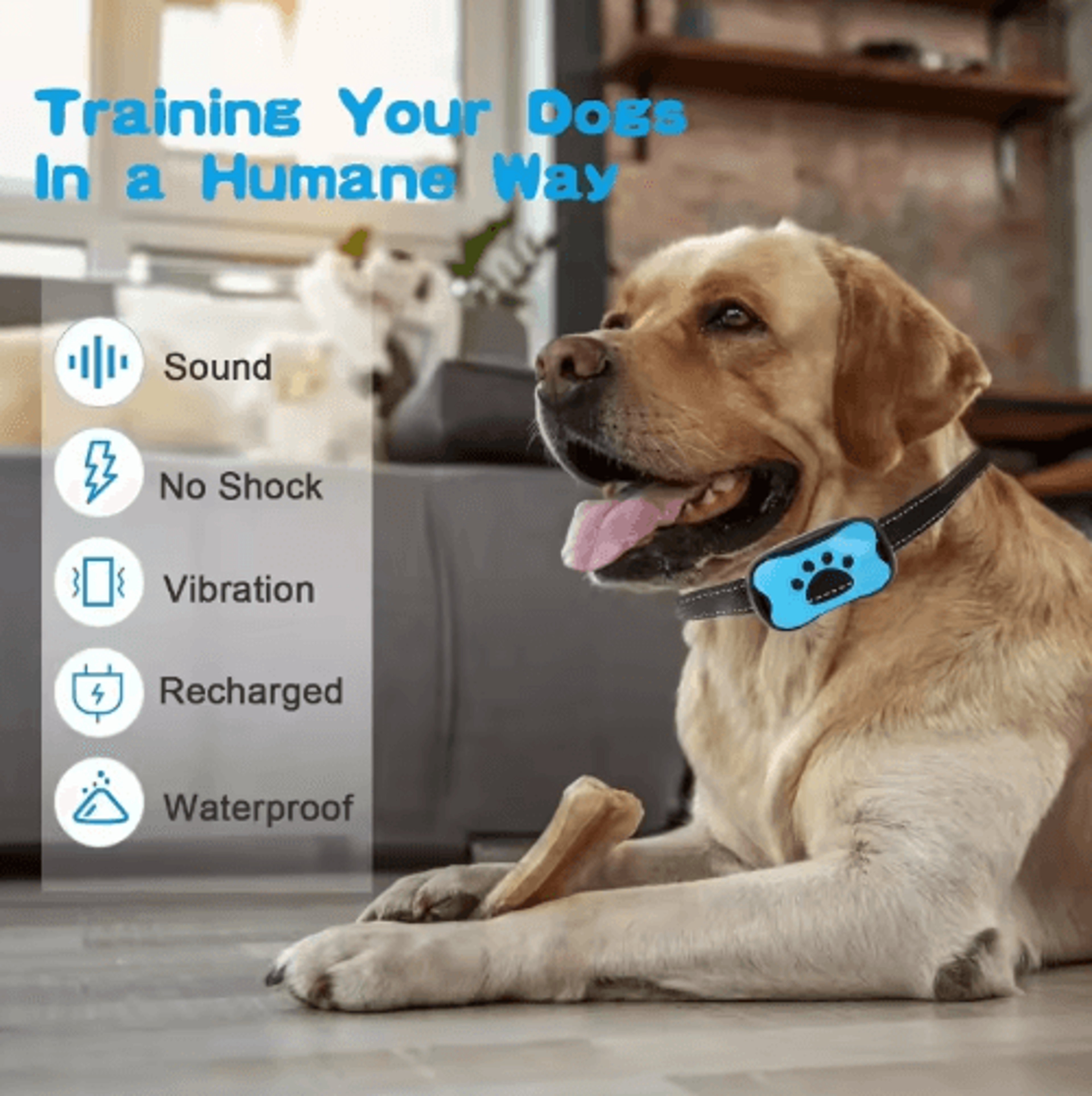 smartcalm anti barking collar – ultrasonic rechargeable dog training device