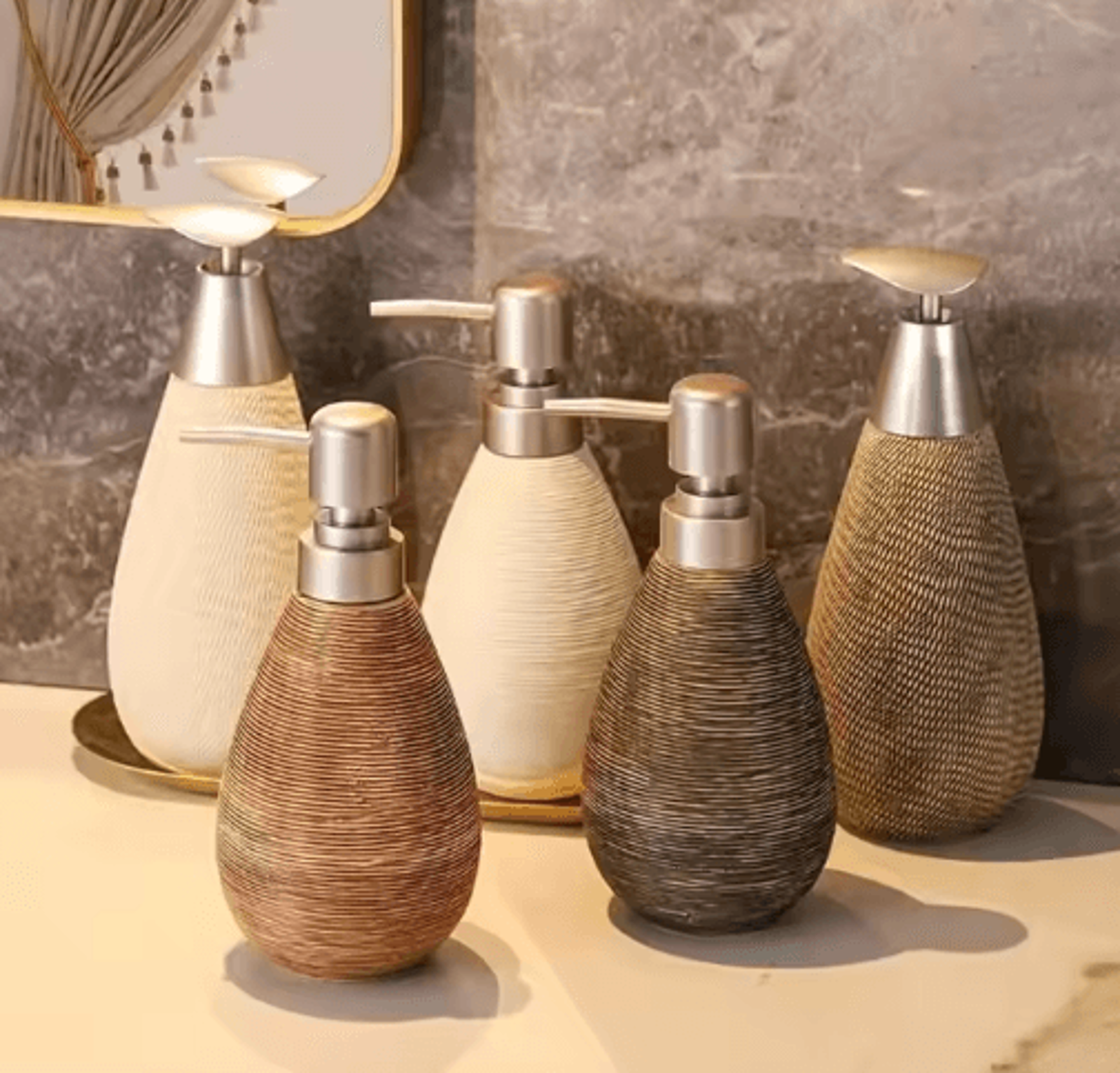 retro ceramic soap dispenser – stylish pump bottle for bathroom & kitchen