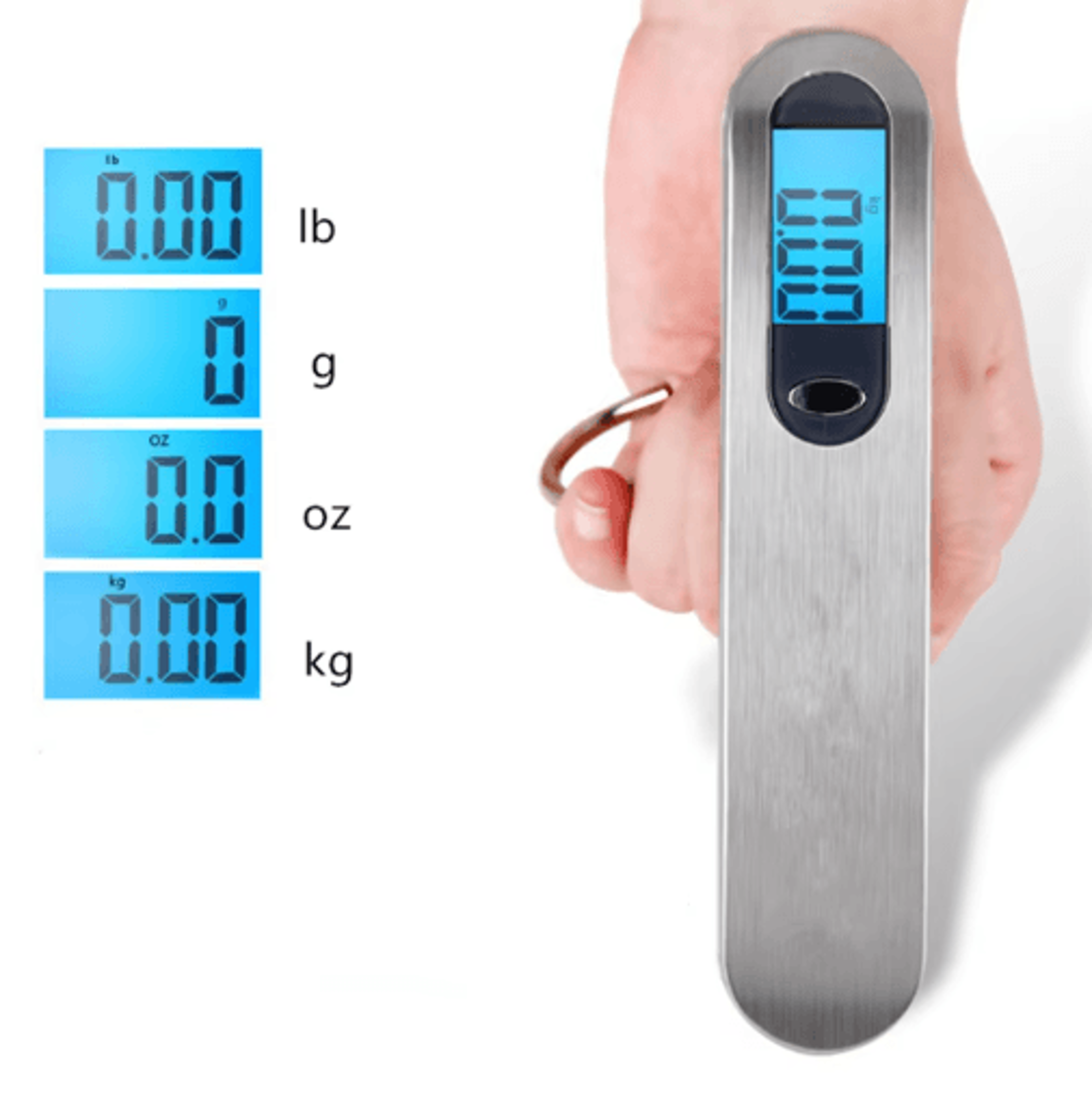 portable digital luggage scale – 50kg electronic hanging travel scale