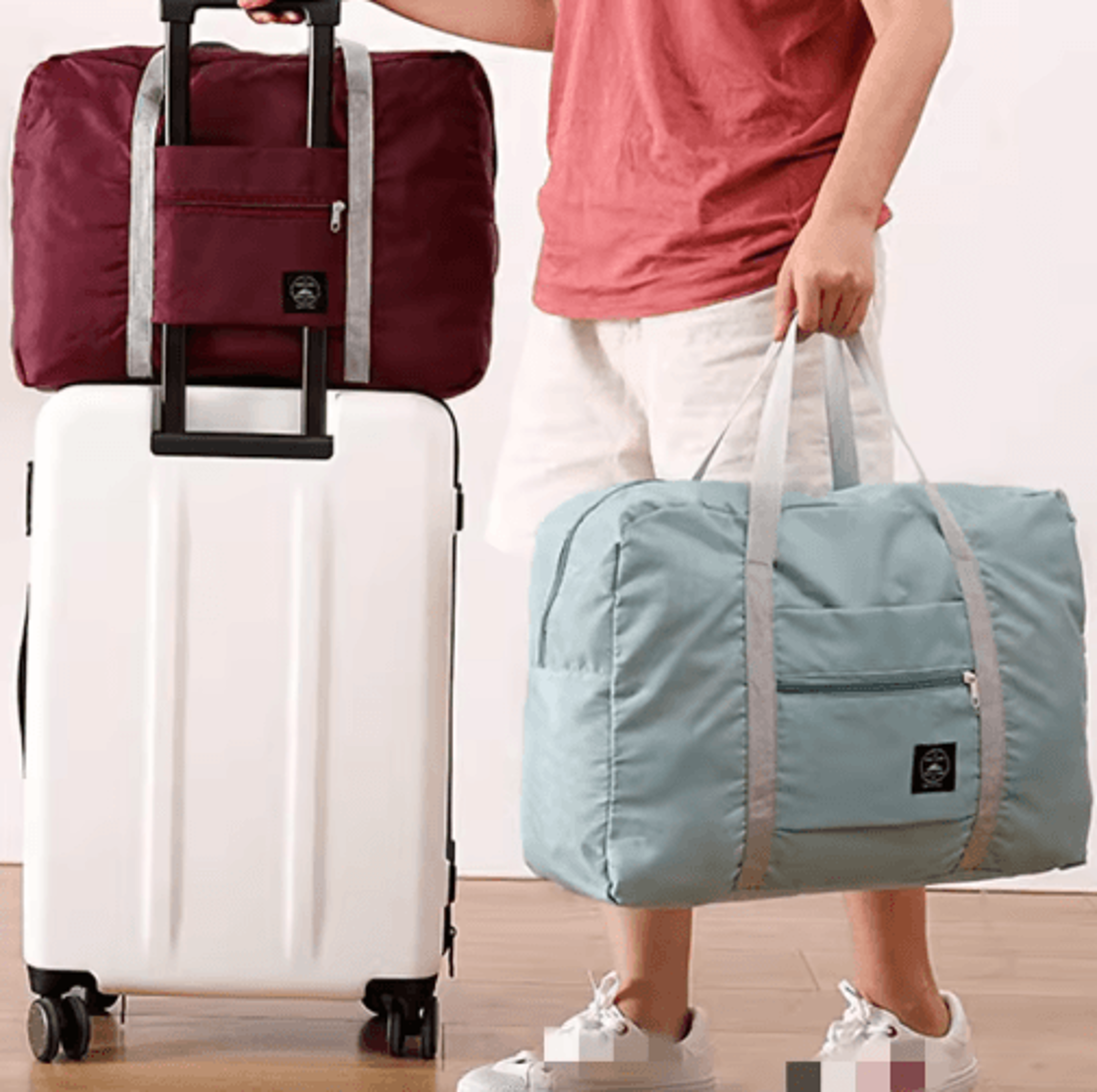 foldable large capacity travel bag – lightweight carry-on weekend duffle tote