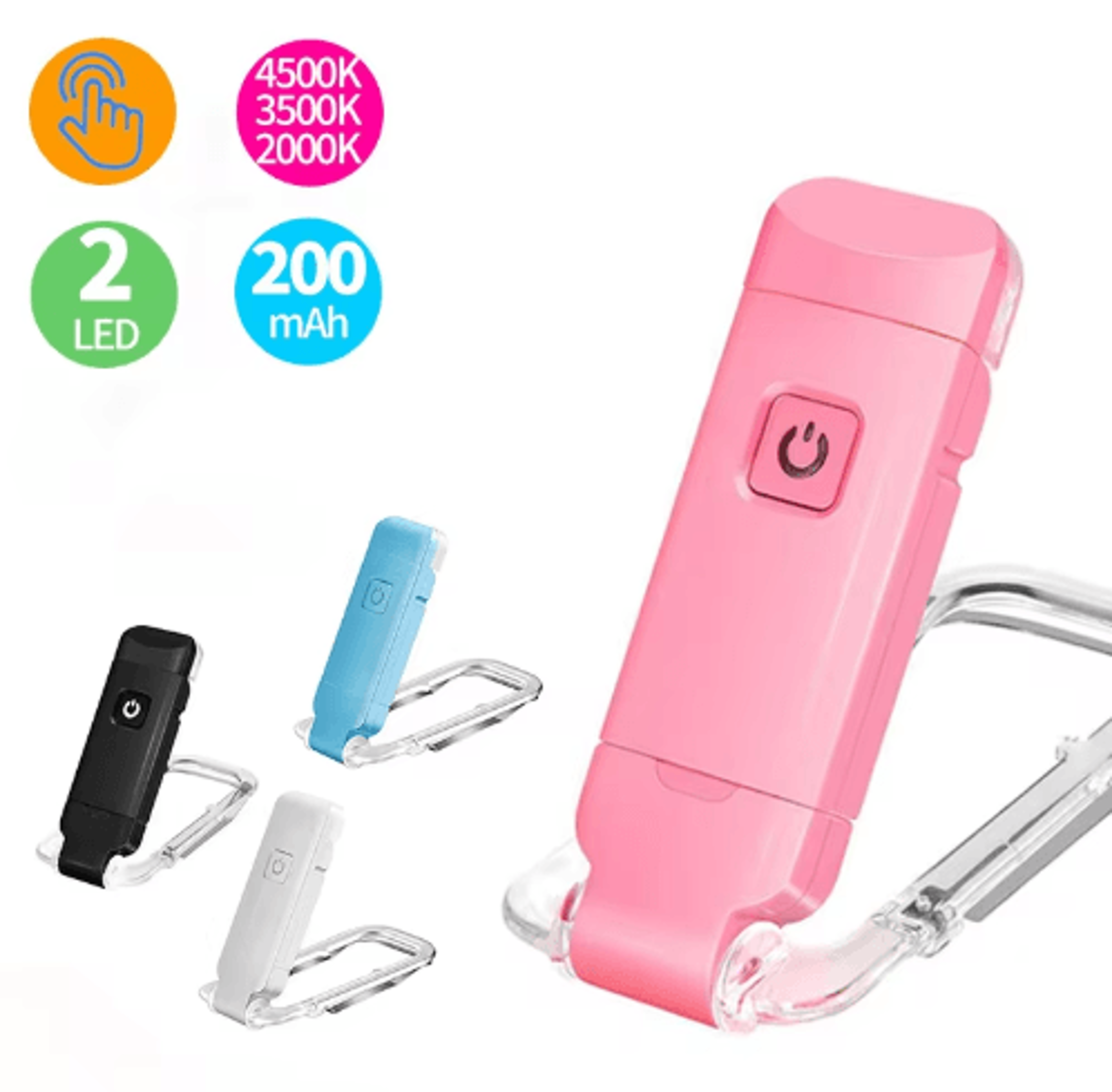 usb rechargeable led clip reading light – portable eye protection lamp