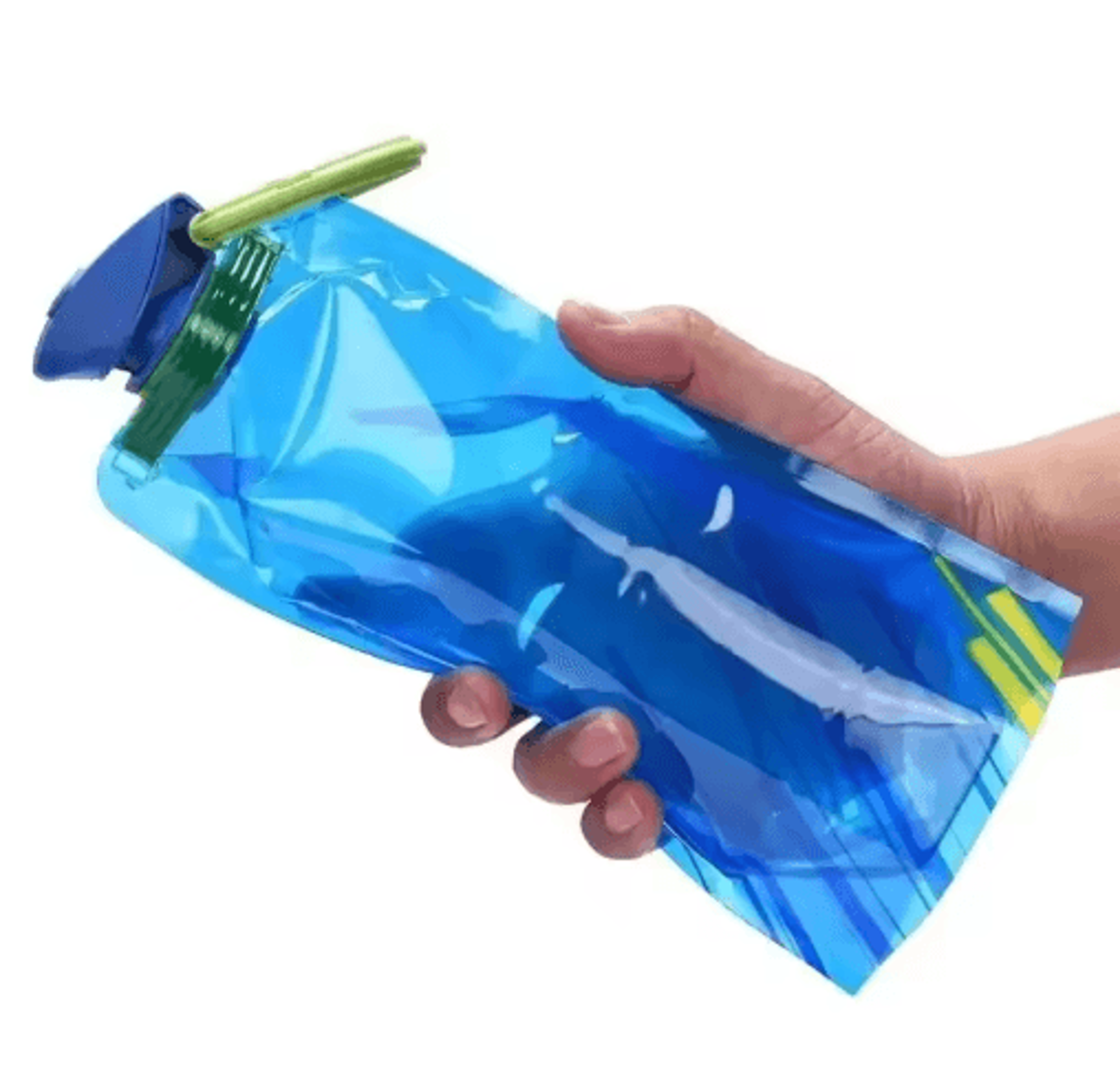 700ml foldable water bottle with carabiner – portable soft flask for travel & camping