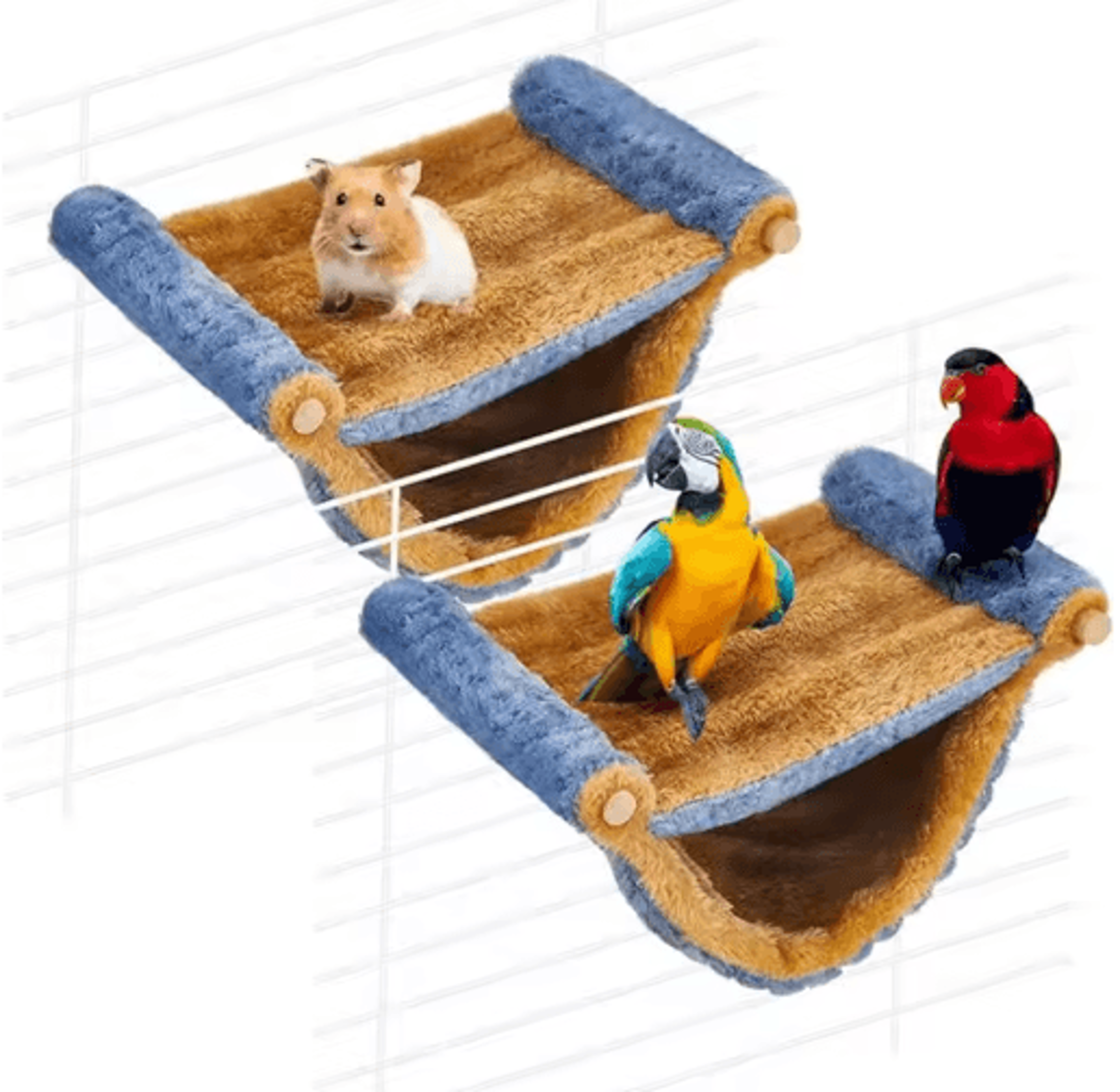 plush hamster hammock bed – warm hanging nest for small pets