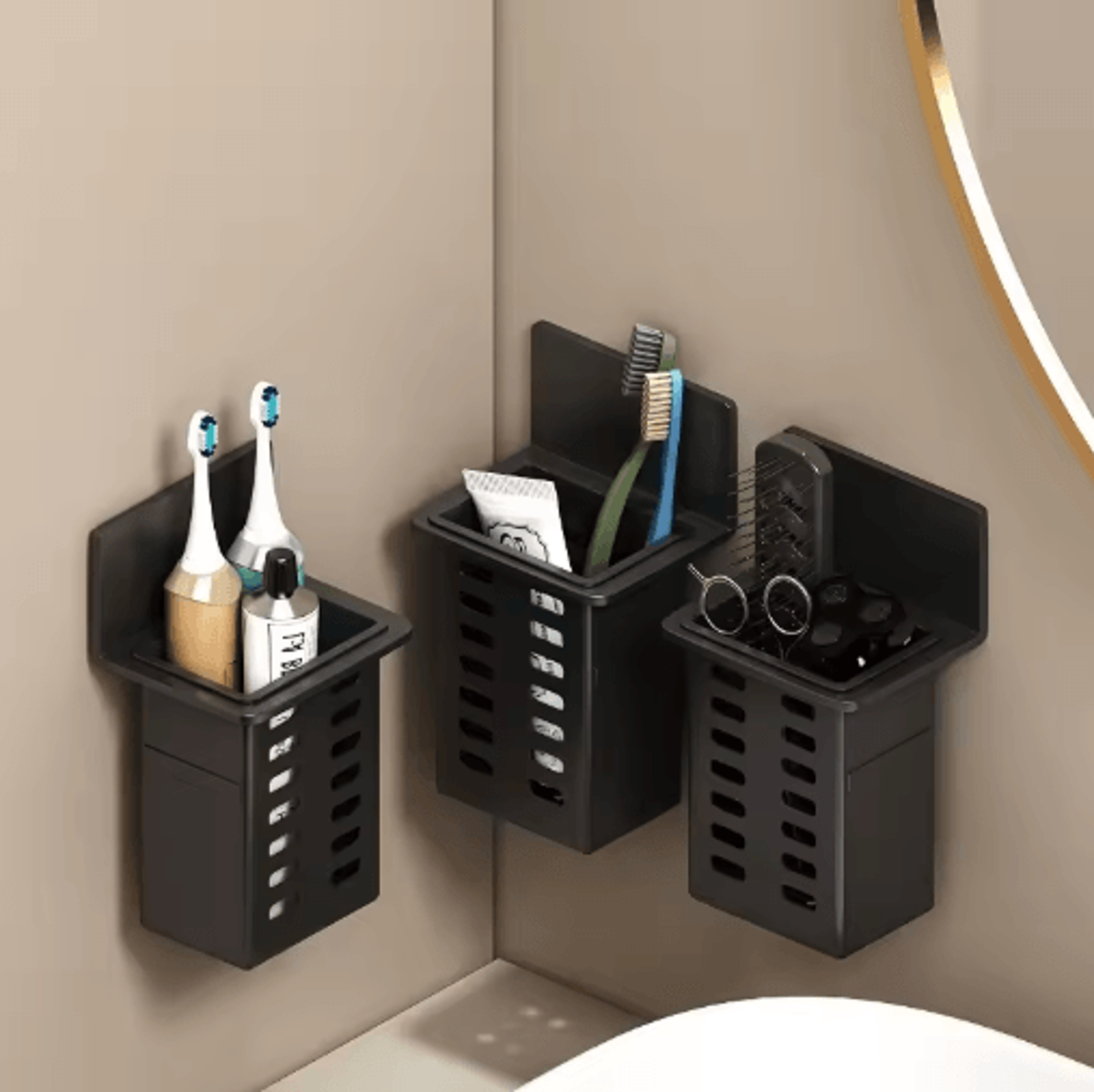 wall mounted toothbrush holder for clean & space-saving bathroom storage