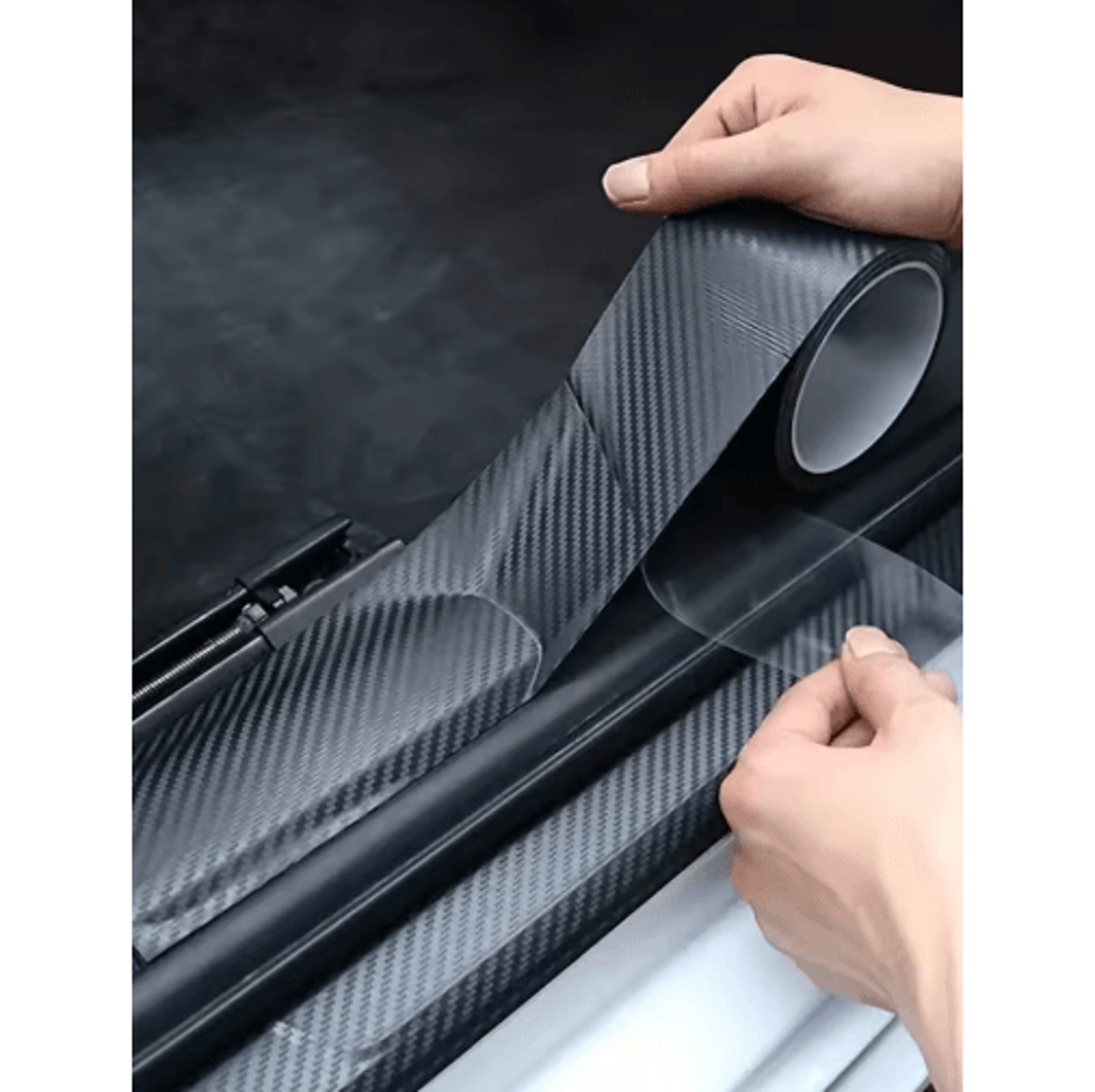 3d carbon fiber car door sill protector film for scratch & wear protection