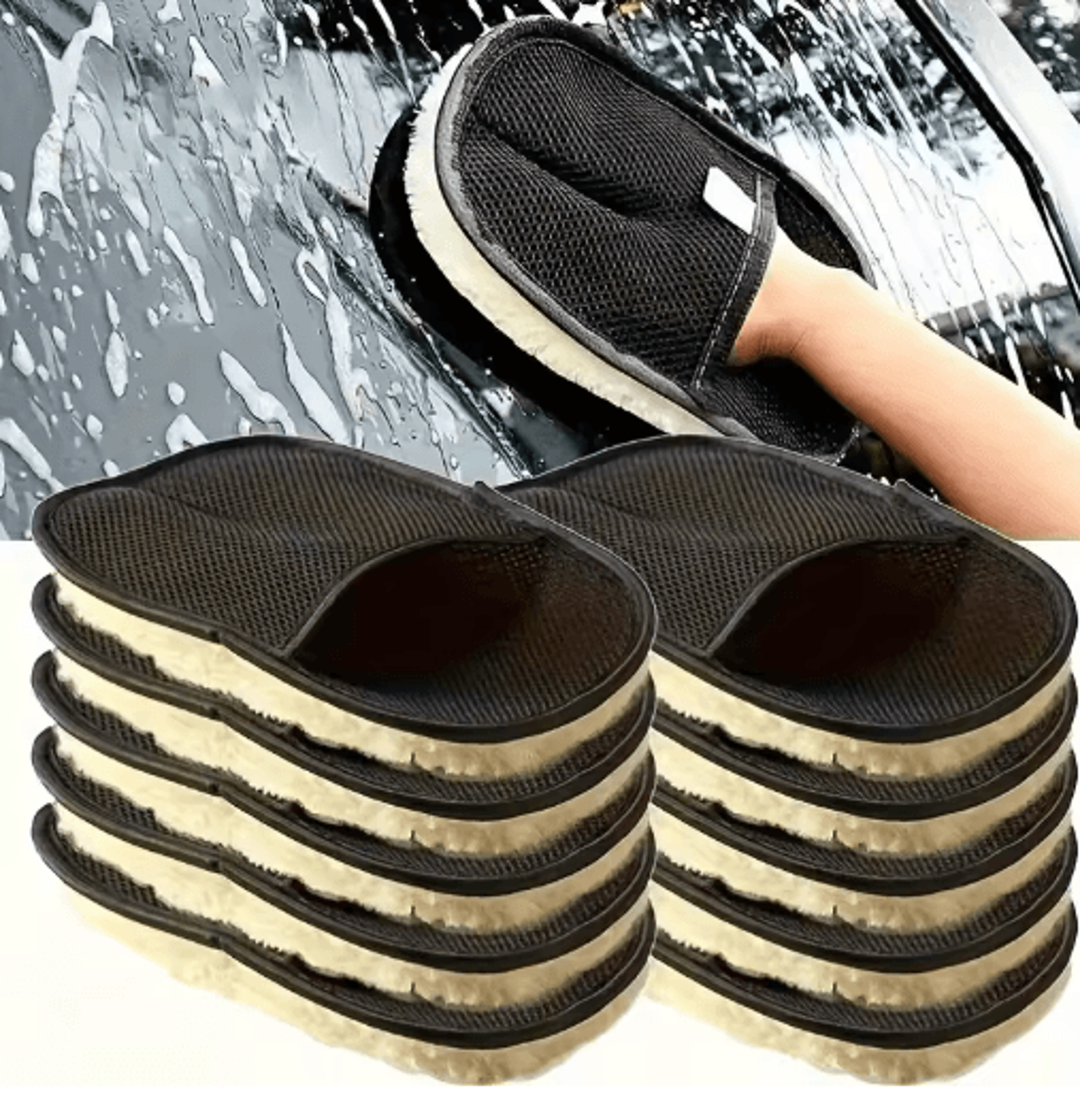 microfiber car cleaning glove for scratch-free interior & exterior detailing