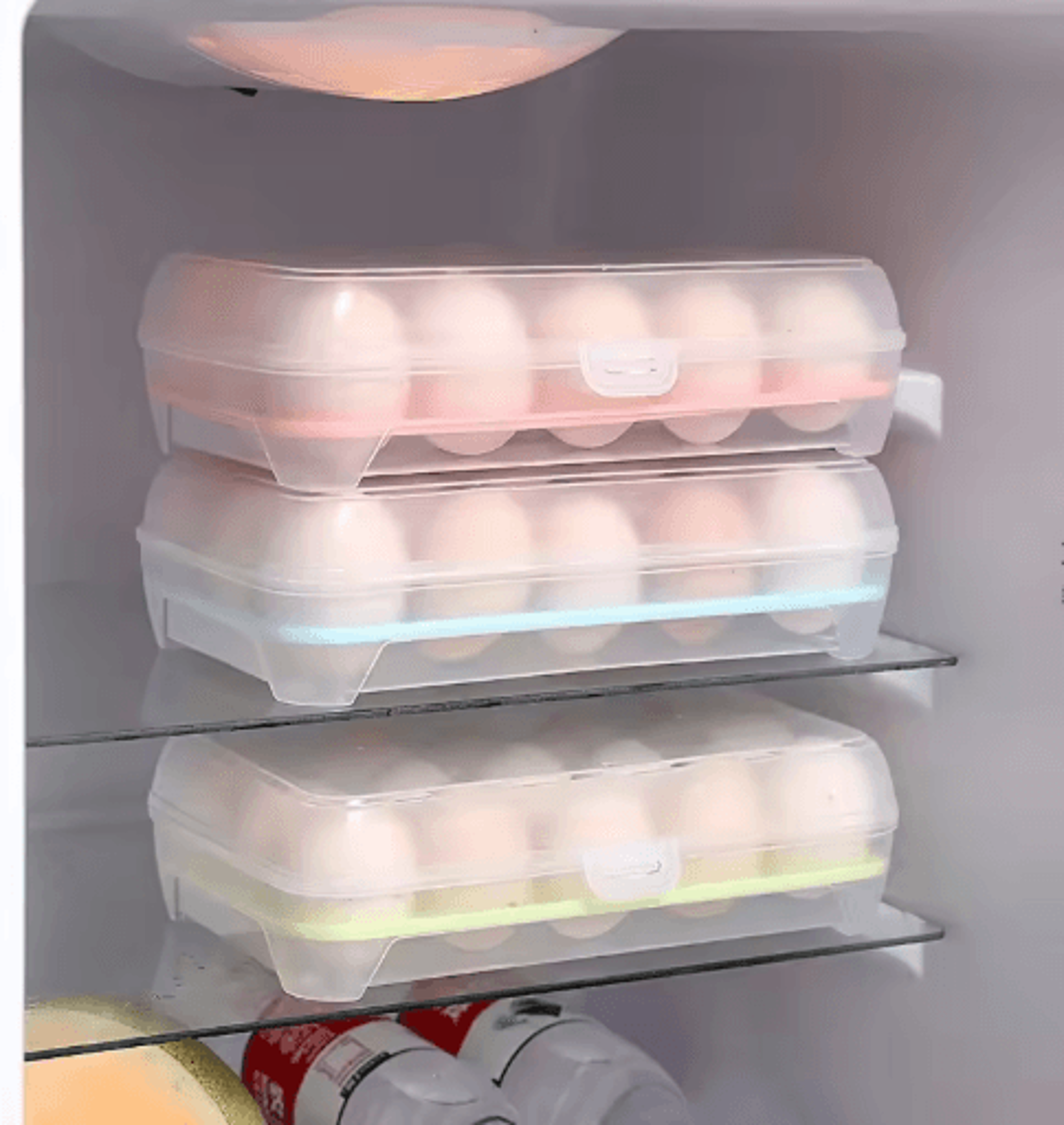 large capacity egg storage container for refrigerator organization