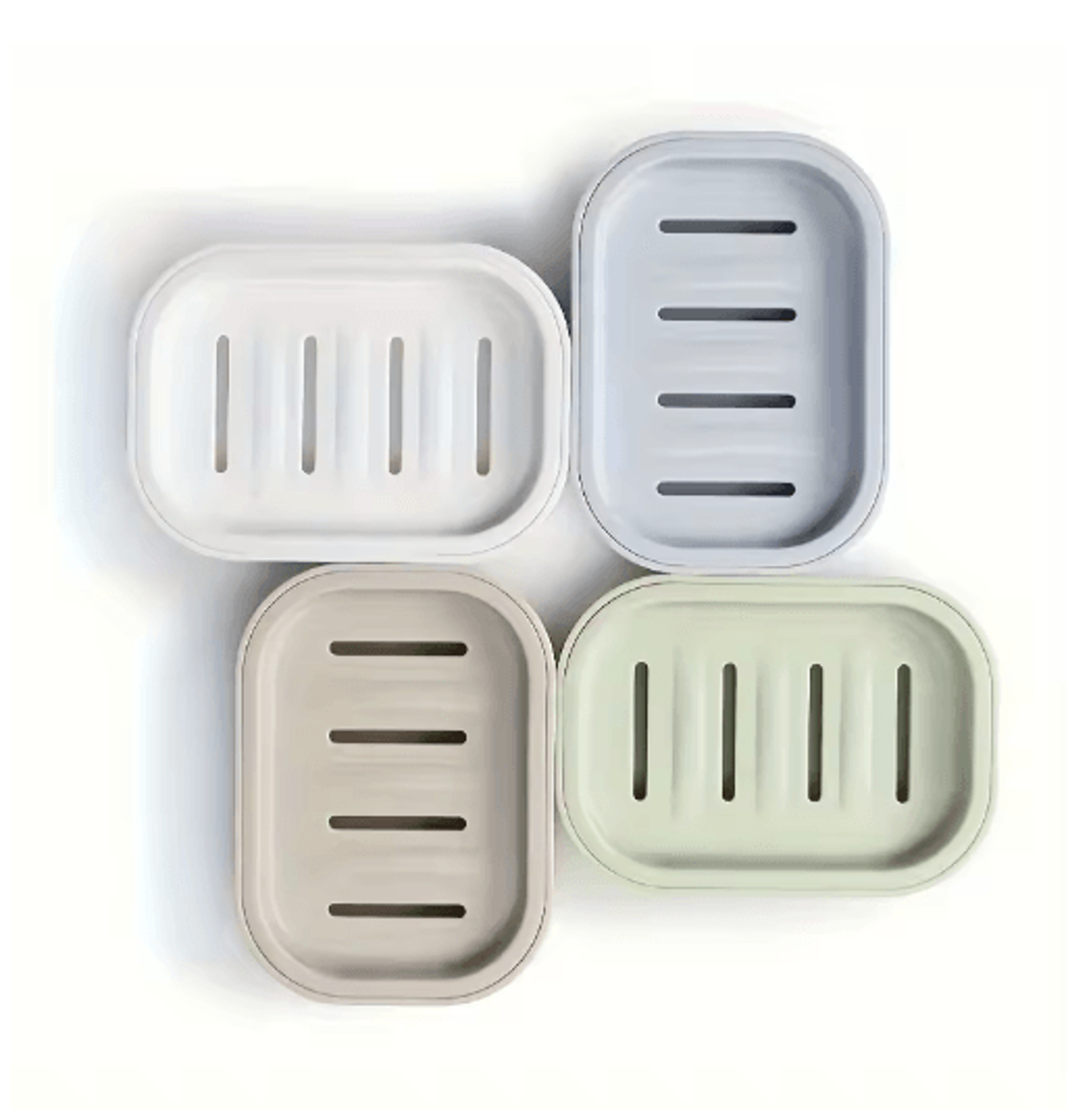 double layer travel soap box with drain tray for clean & dry storage
