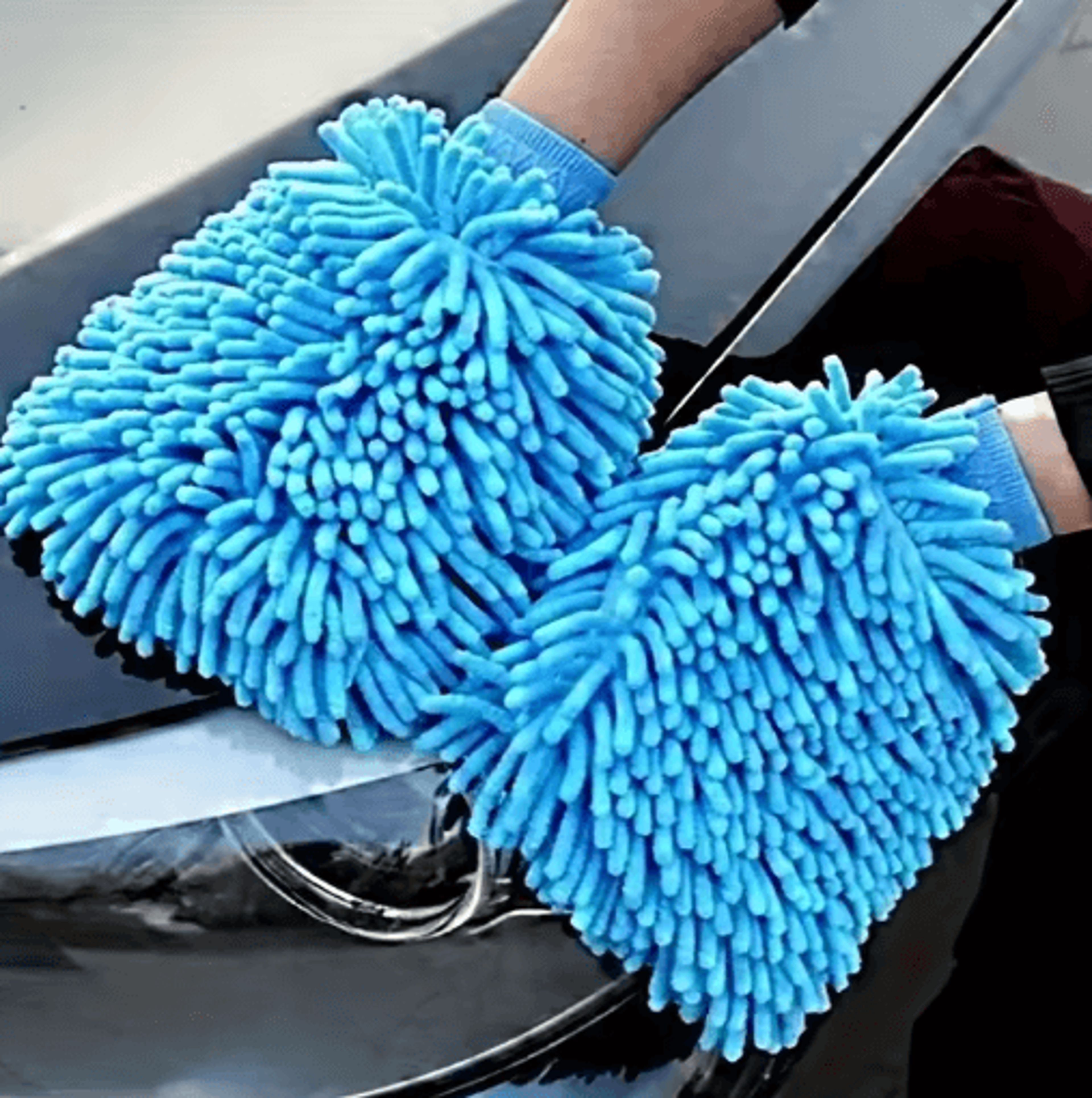 scratch free microfiber car cleaning glove for safe & easy washing