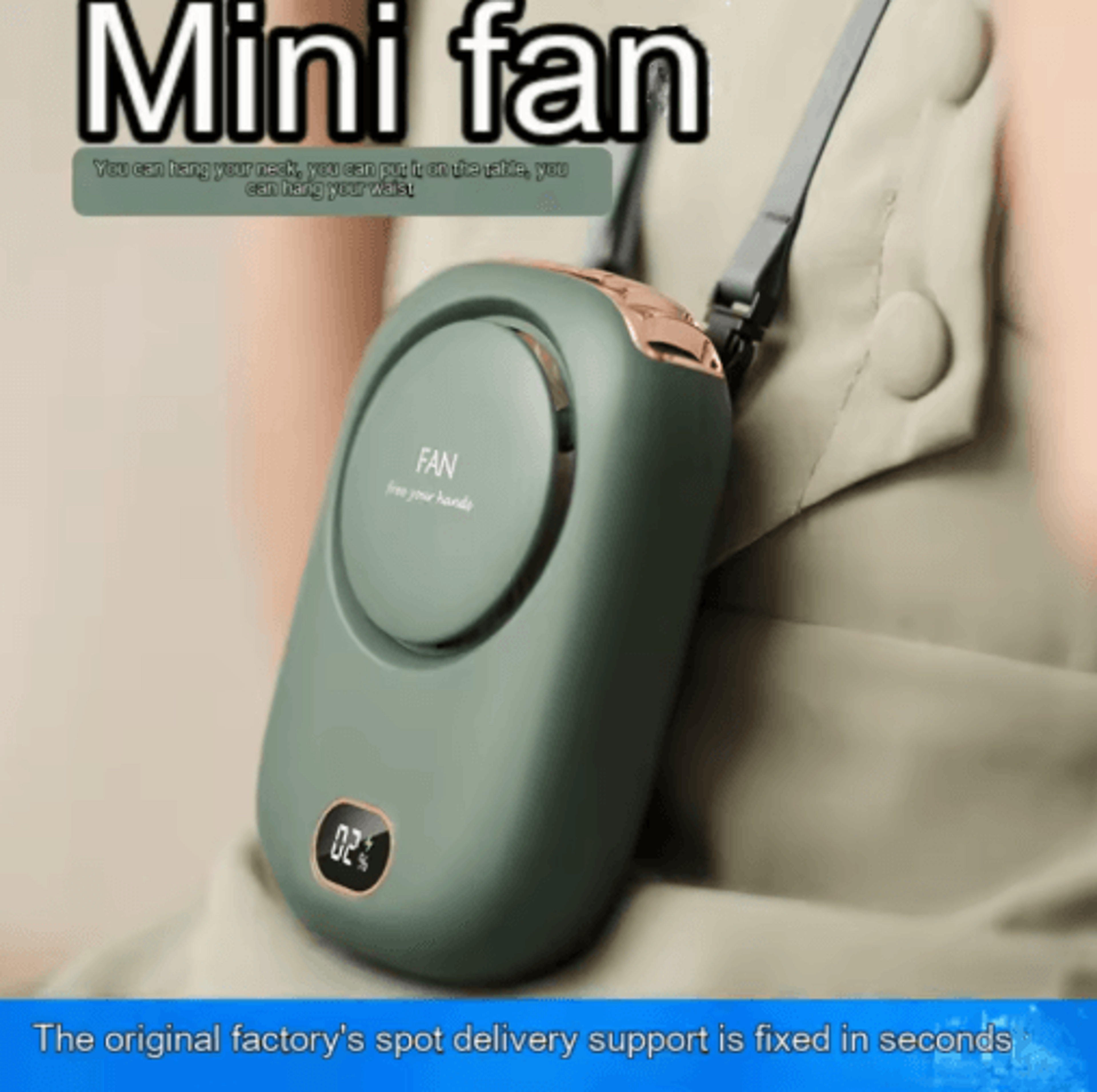 mini bladeless portable fan – usb rechargeable ultra-quiet handheld cooling fan