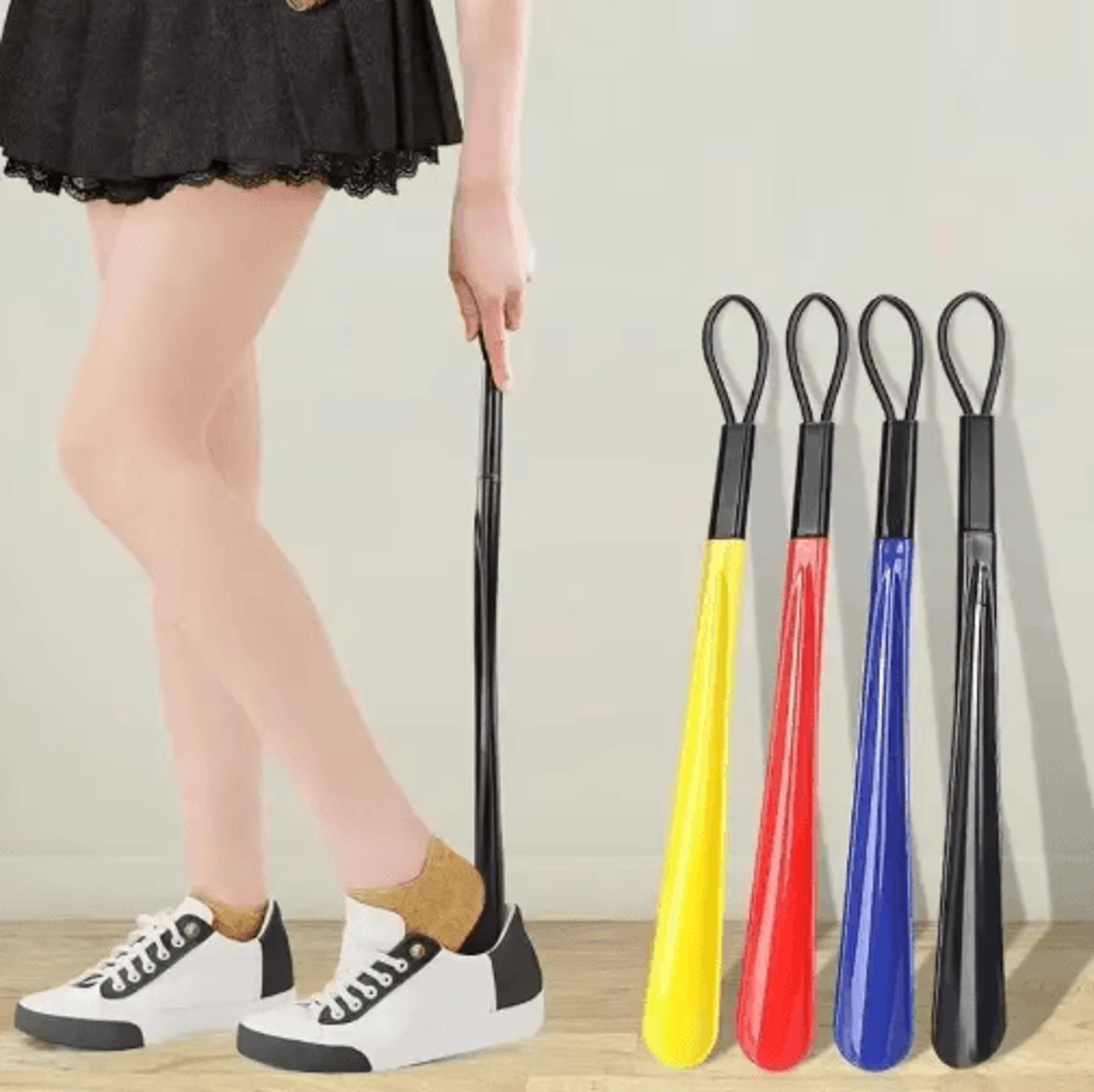 extra-long flexible shoe horn – durable easy shoe helper for effortless wear