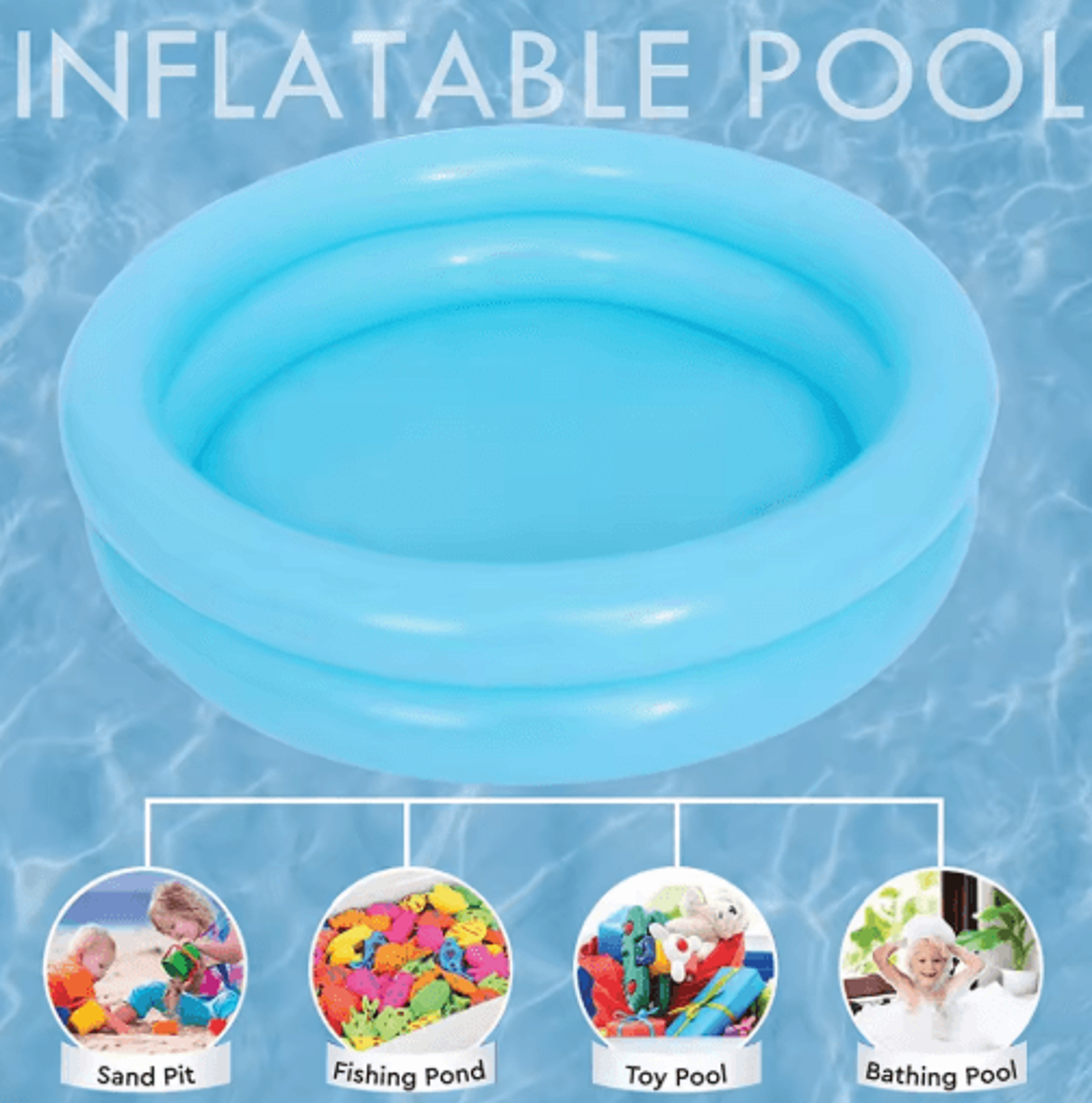 baby inflatable pool – portable kids paddling pool for safe summer water play