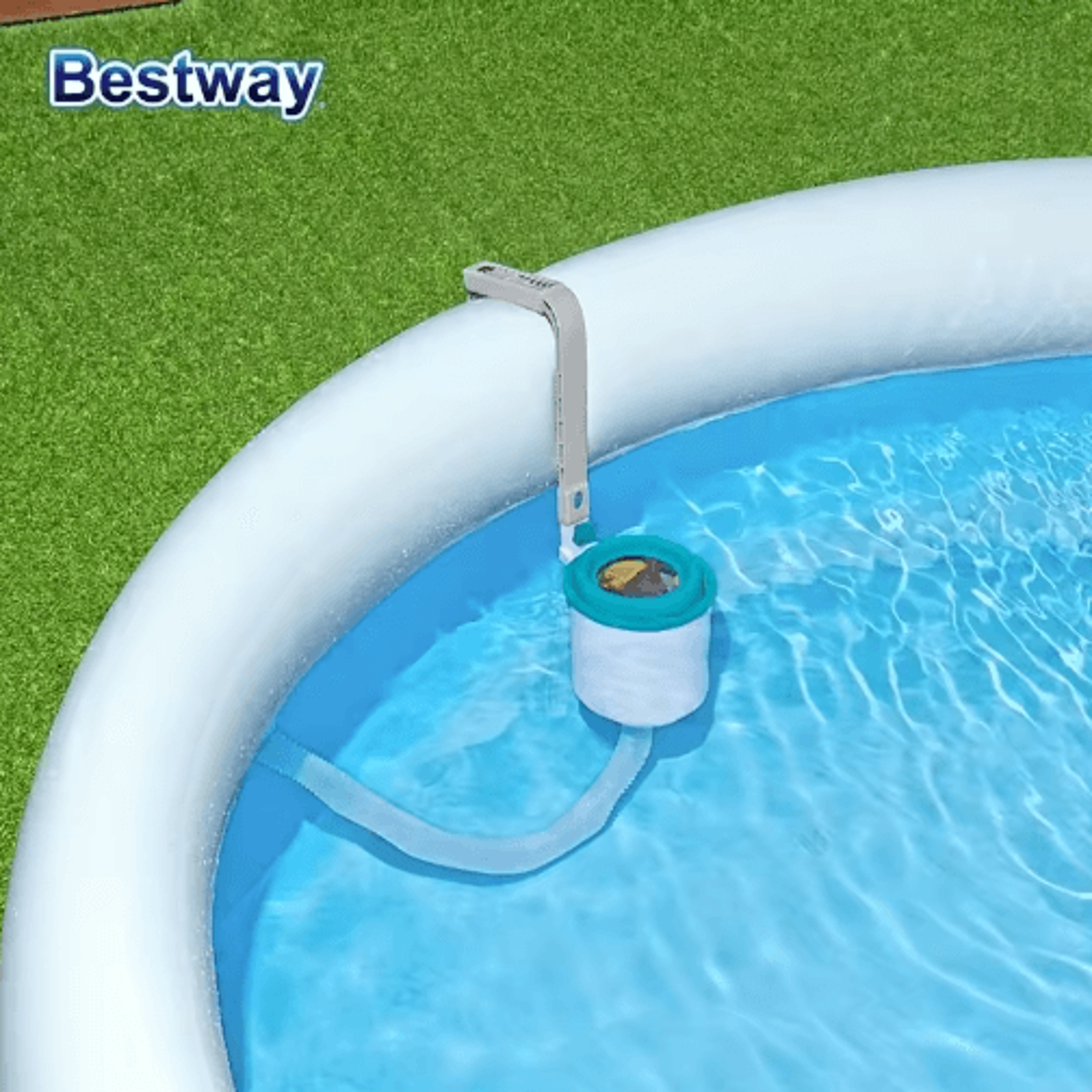 bestway 800 gph pool surface skimmer – above ground debris cleaner with adjustable height