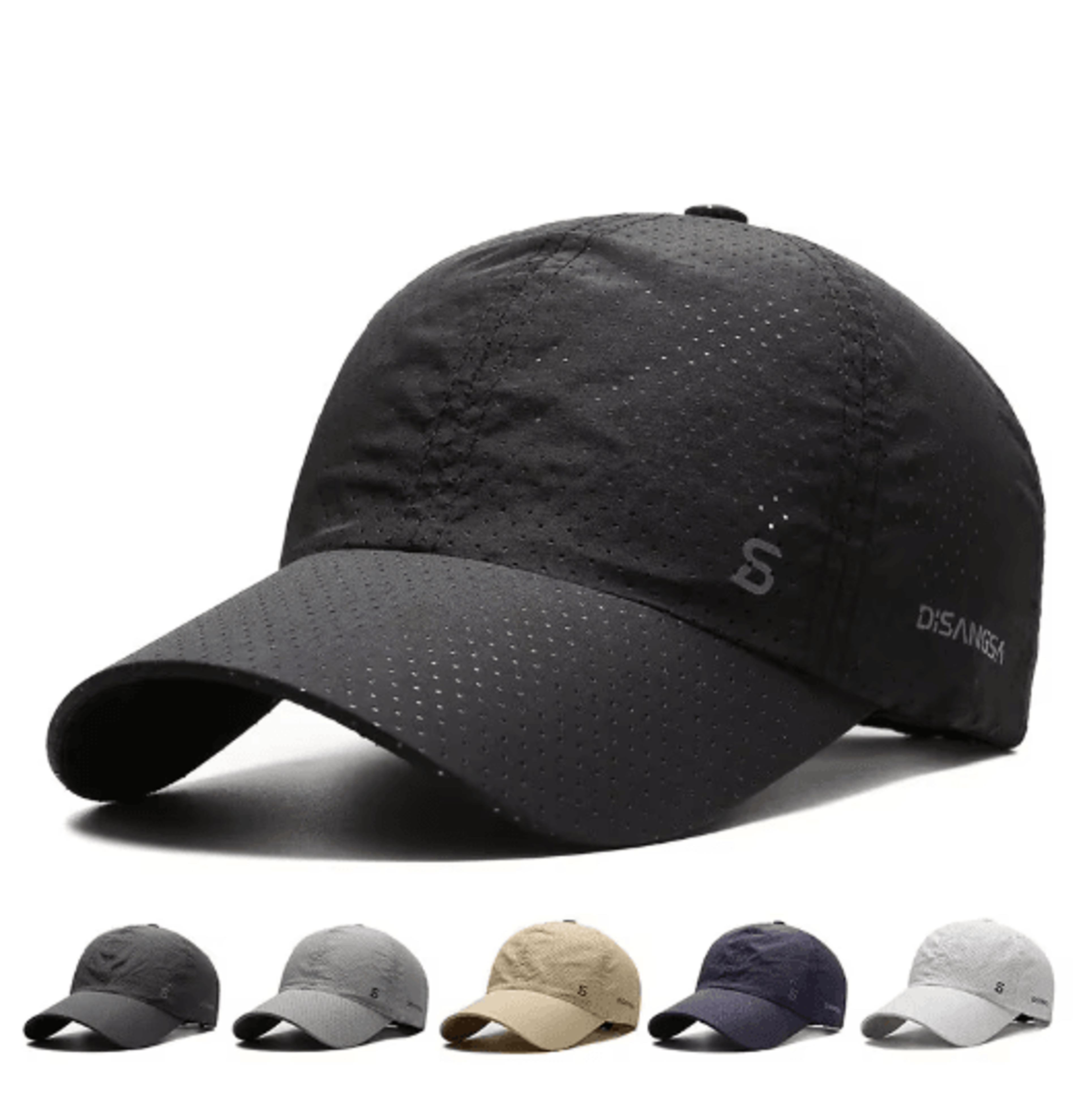 mens quick-dry running cap lightweight breathable outdoor sun baseball hat