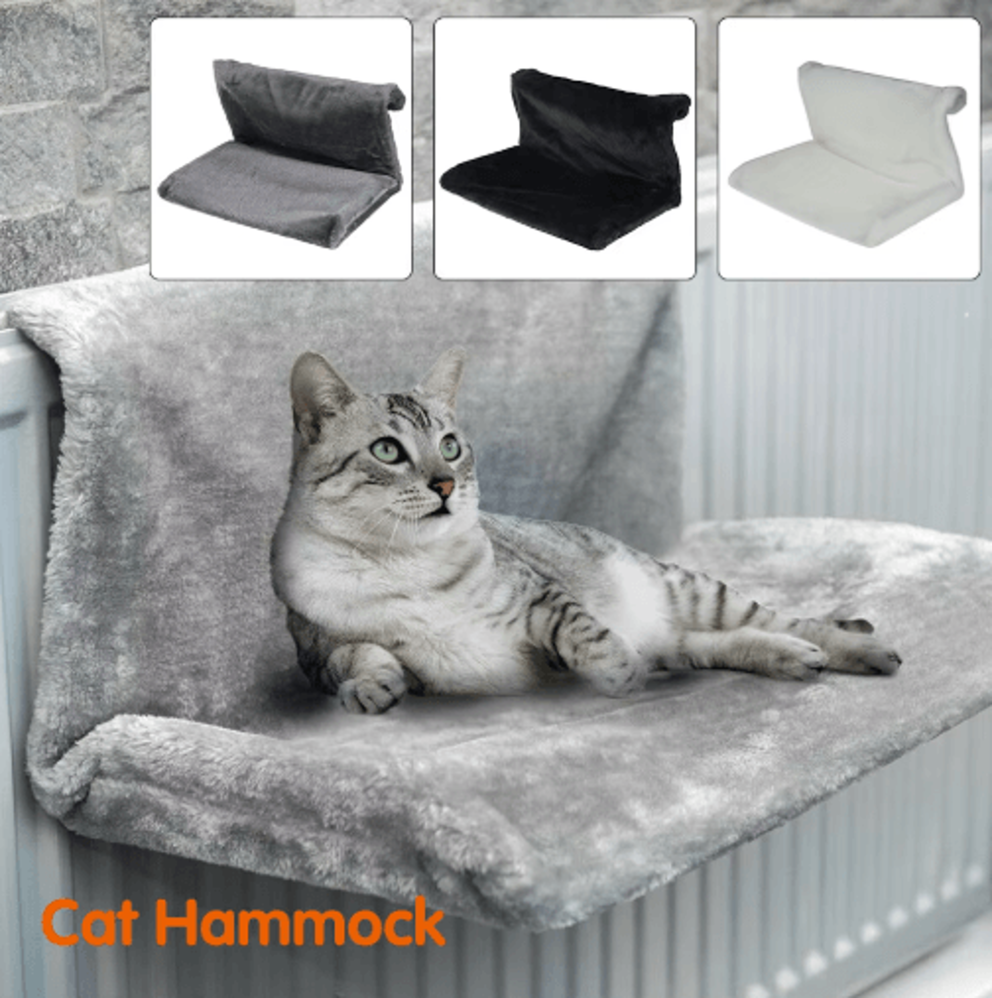 warmnest cat radiator bed – cozy hanging cat hammock with fleece cushion & metal frame