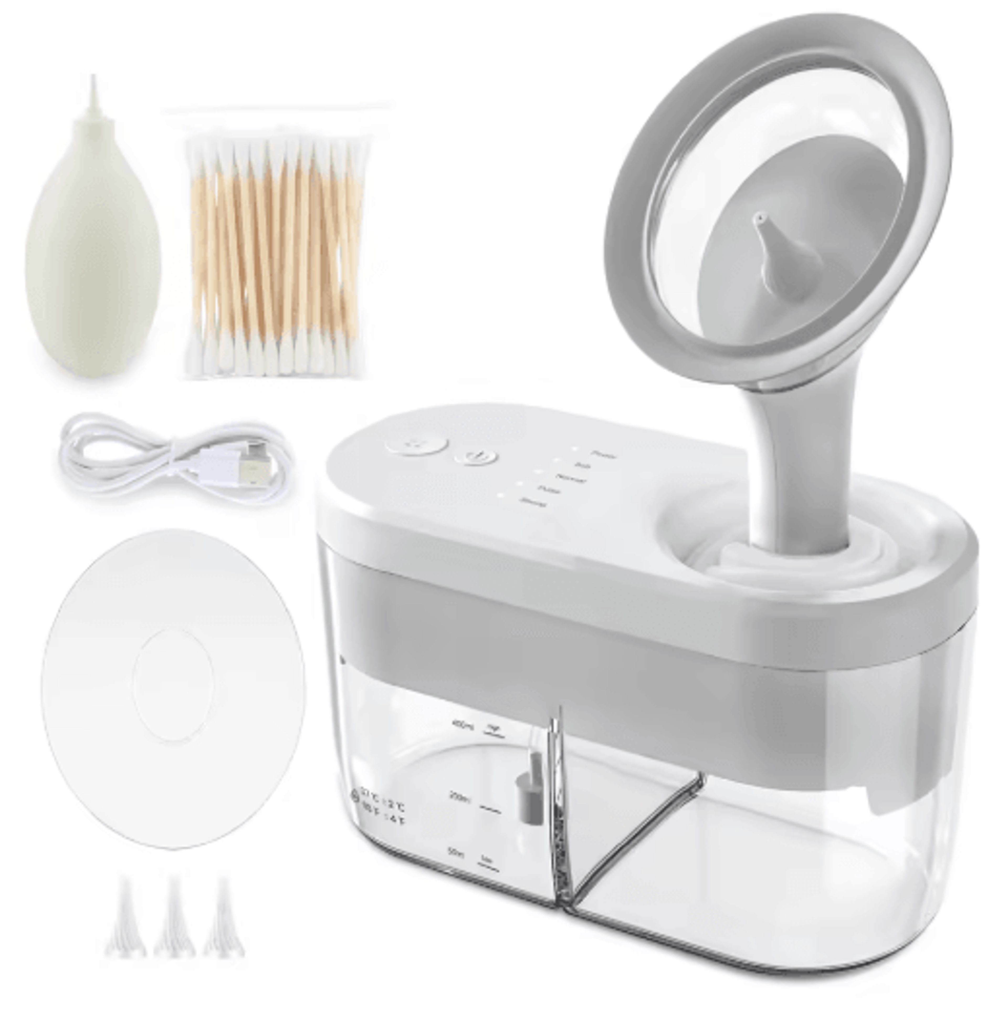 electric ear irrigation cleaner kit – safe ear wax removal system for gentle & effective cleaning