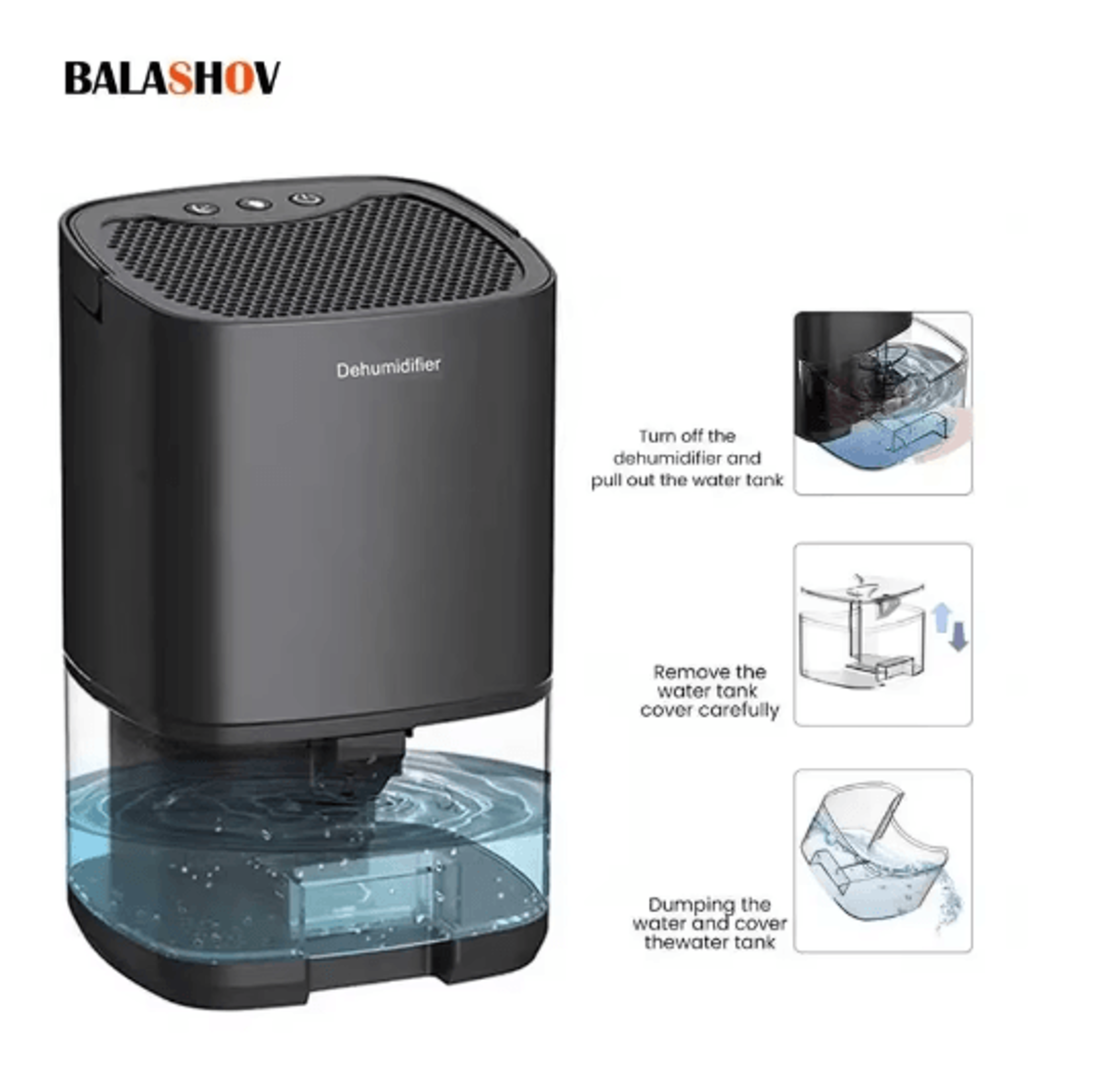 portable mini dehumidifier quiet air dehumidifier for home bedroom & office