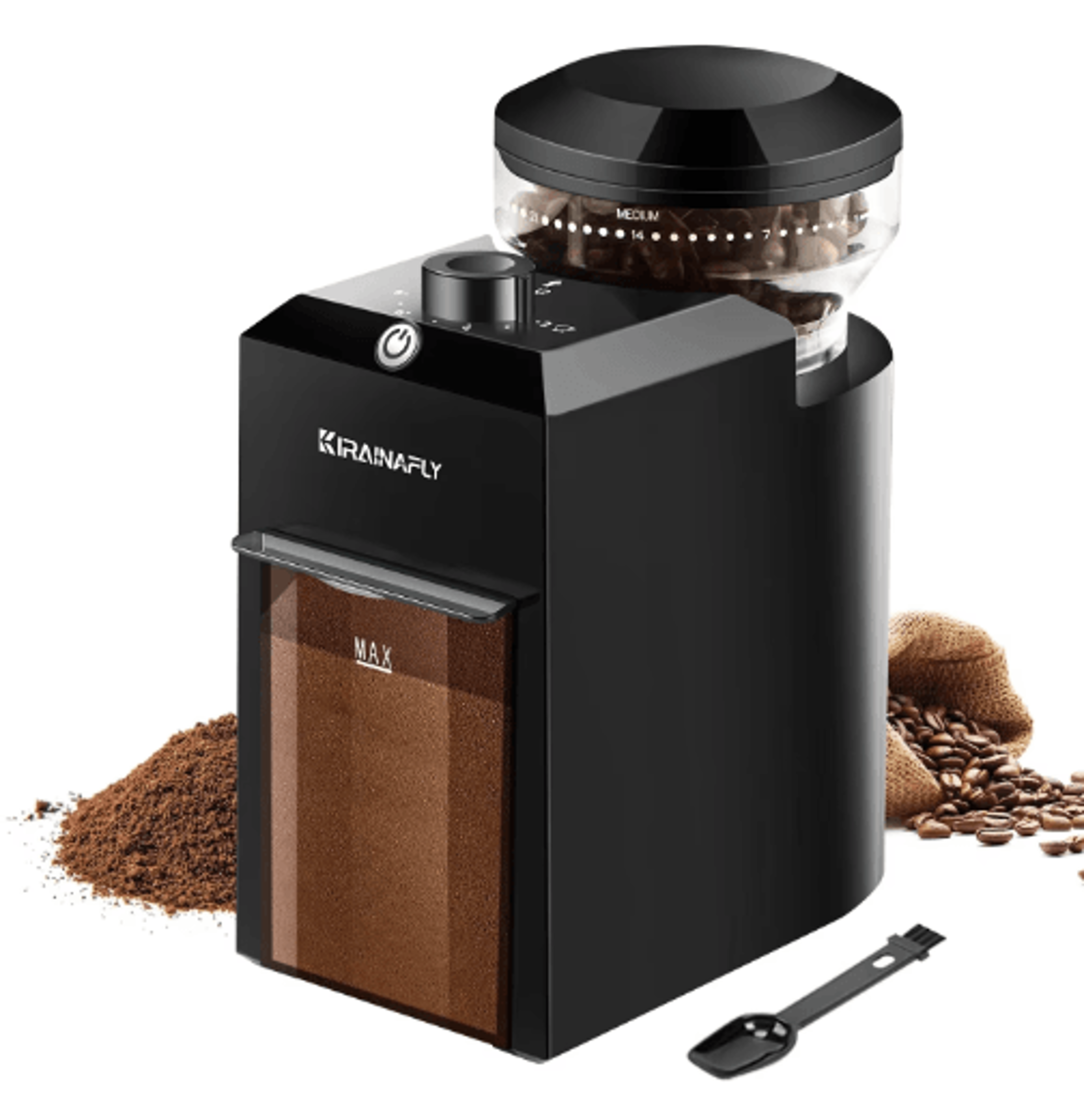 electric burr coffee grinder with 28 adjustable settings – precision grinder for espresso, french press & drip coffee