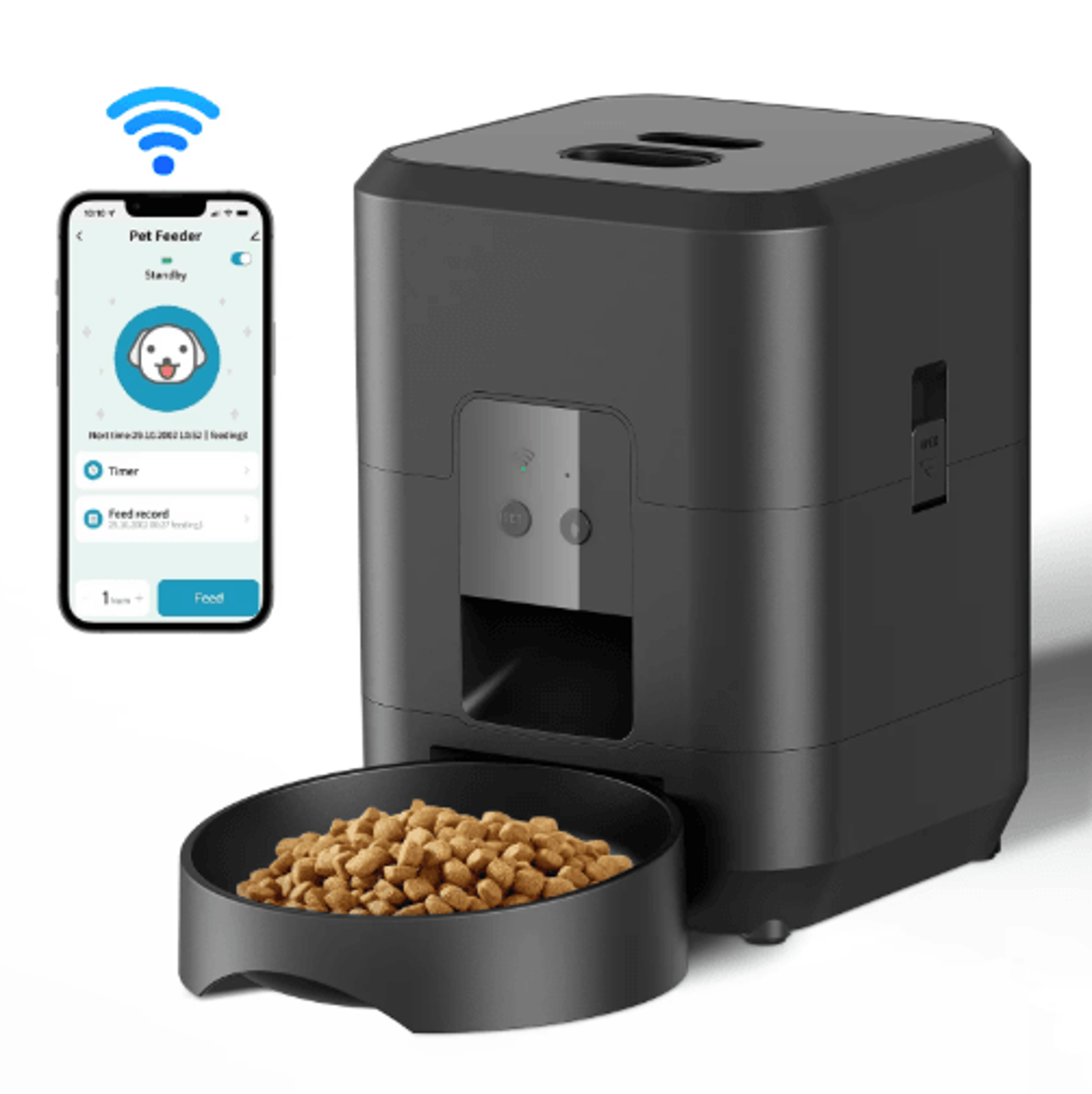 smart automatic pet feeder with timer & portion control – cat & dog food dispenser