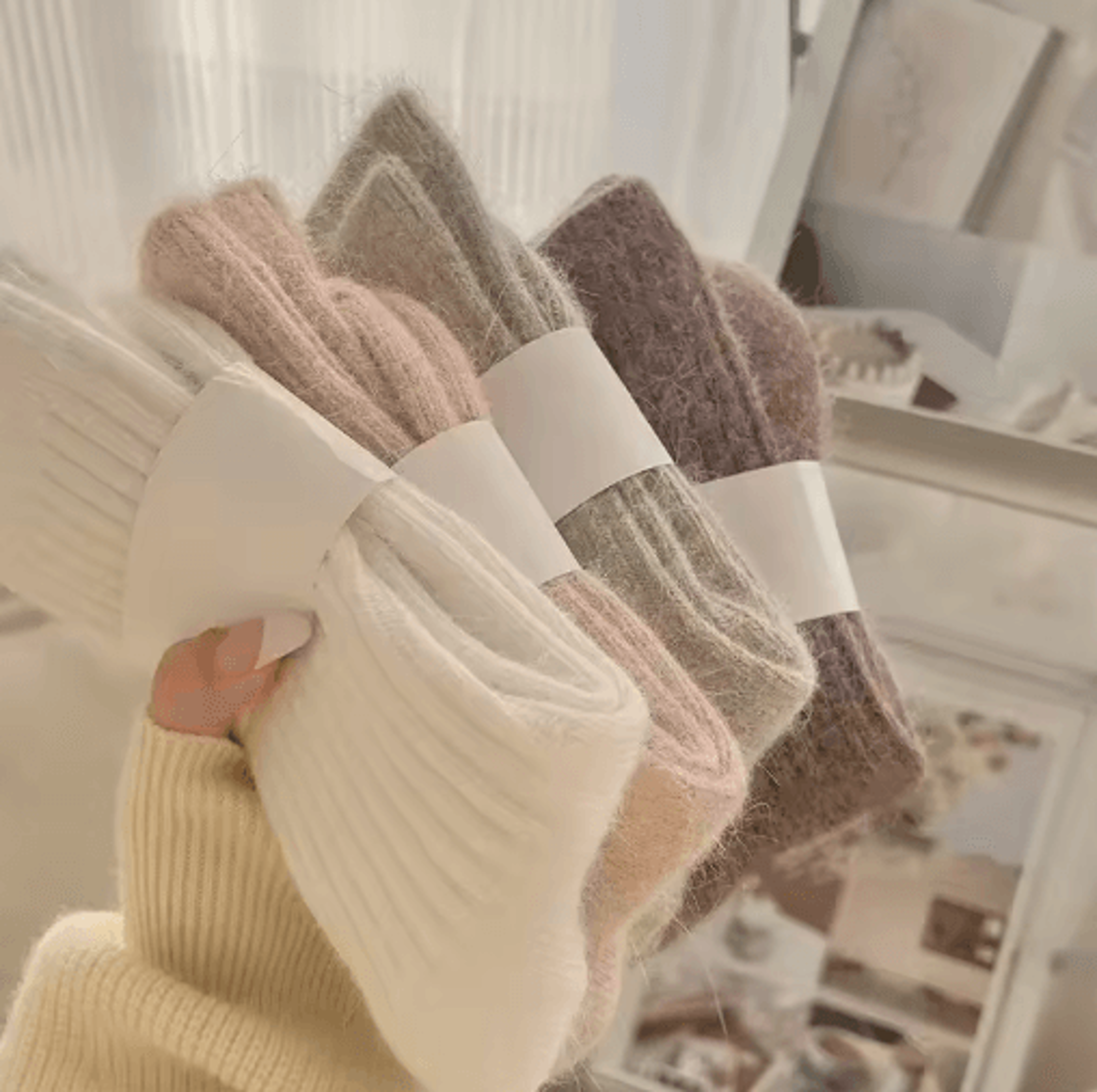 womens thermal wool socks – thick cashmere warm long winter socks
