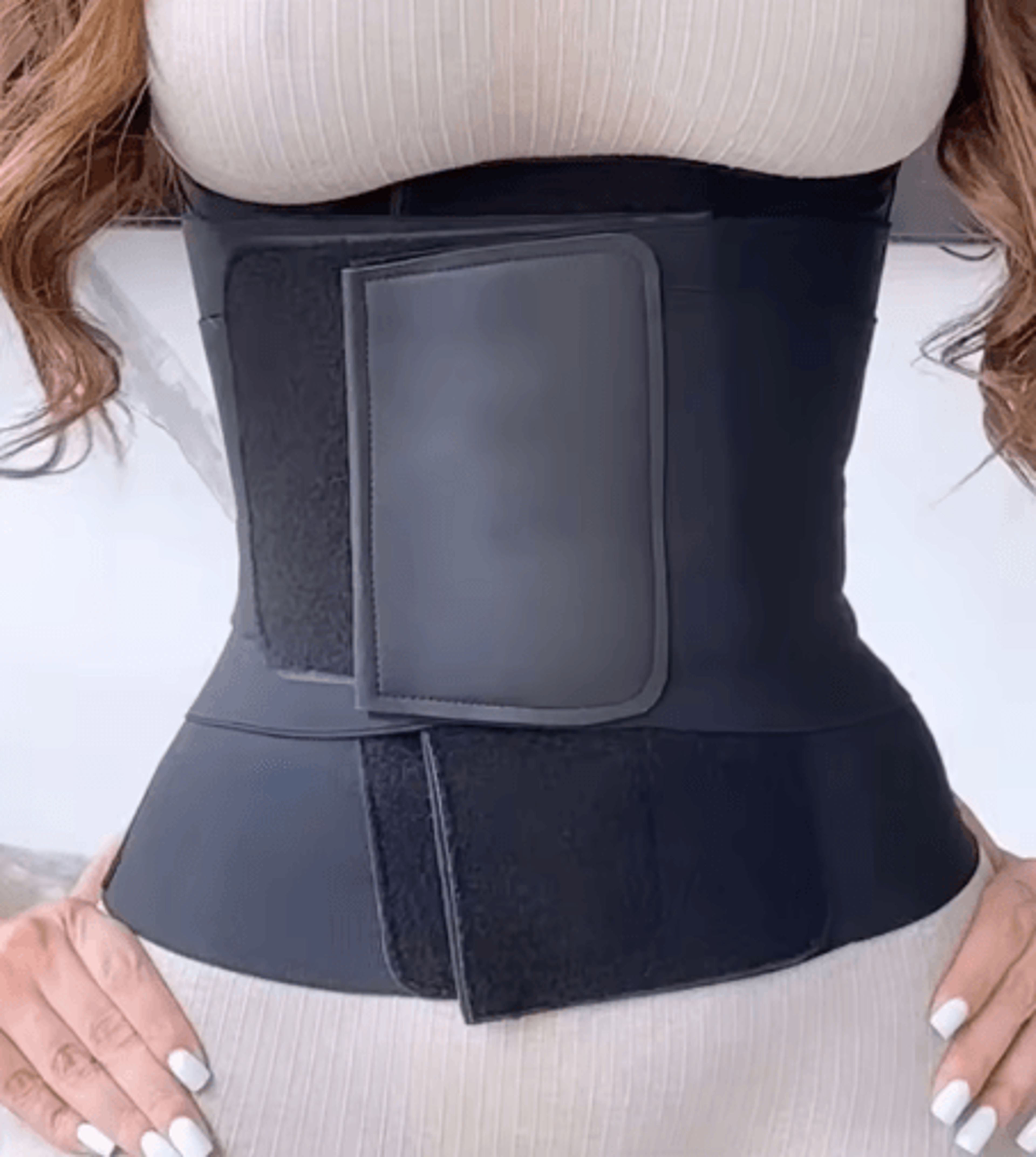 hourglass sauna sweat waist trainer belt – sticky compression shapewear for tummy control