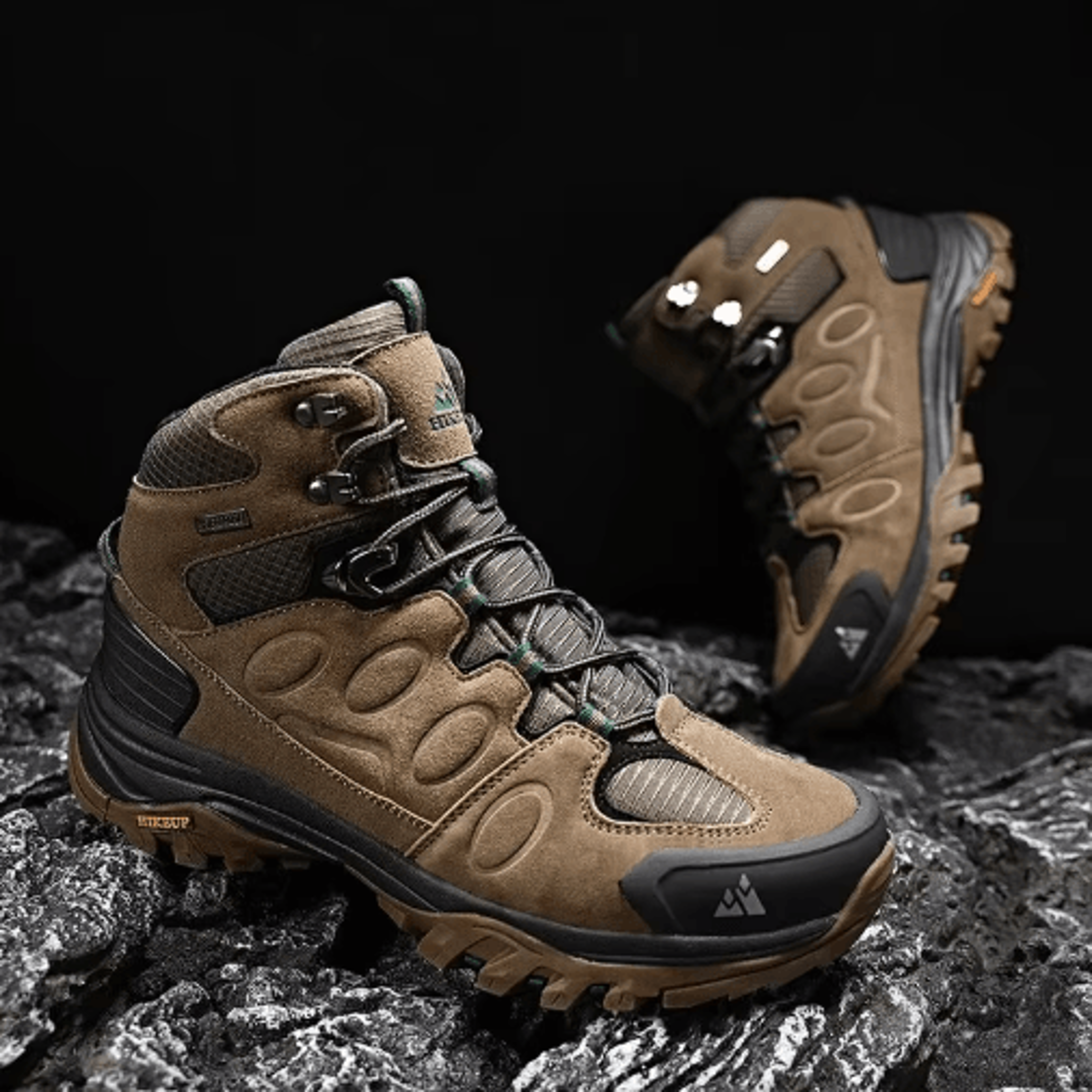 mens high-top hiking boots – non-slip suede winter trekking shoes
