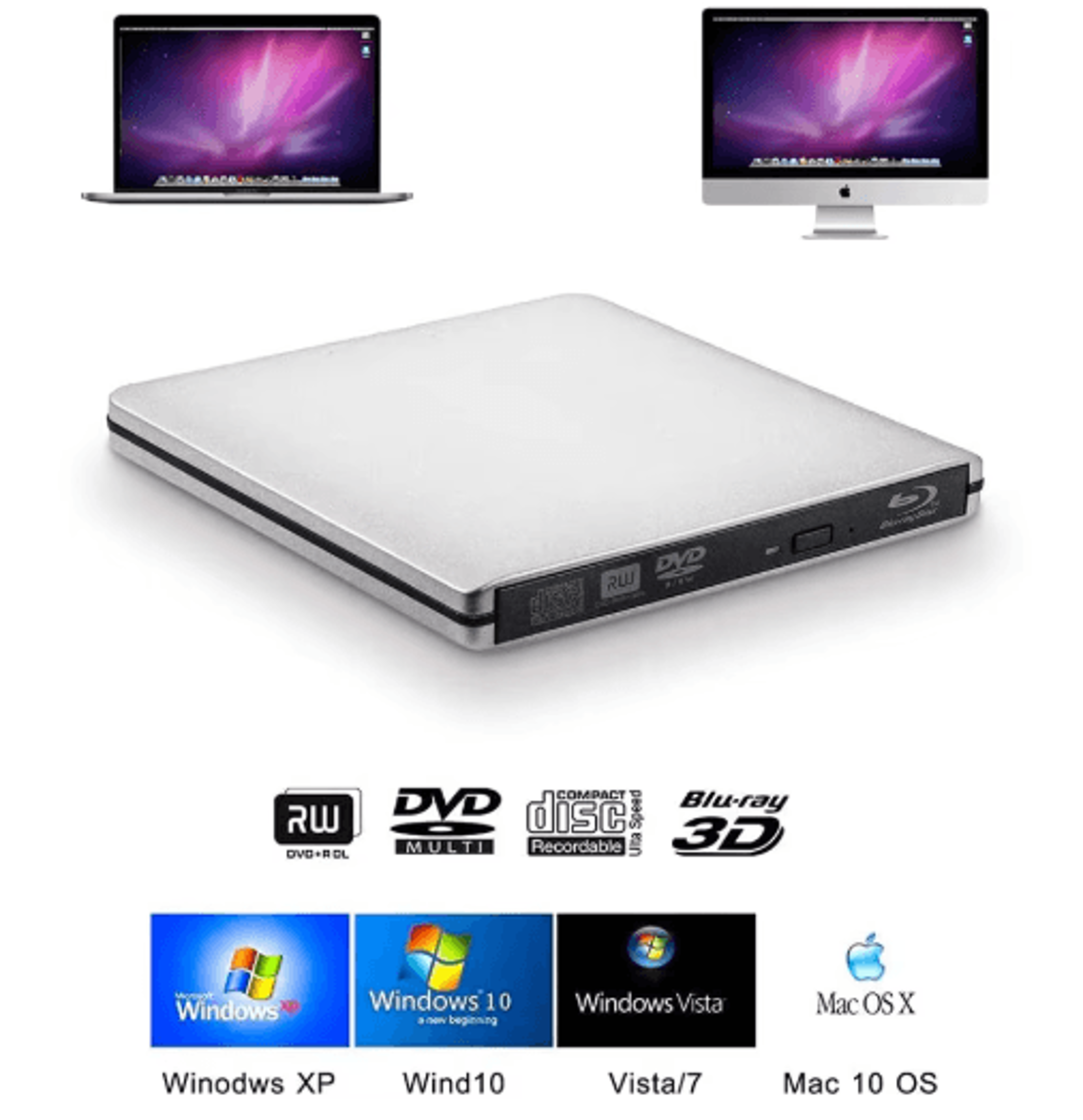 external usb 3.0 blu-ray drive – 3d bd/dvd burner & optical disc reader