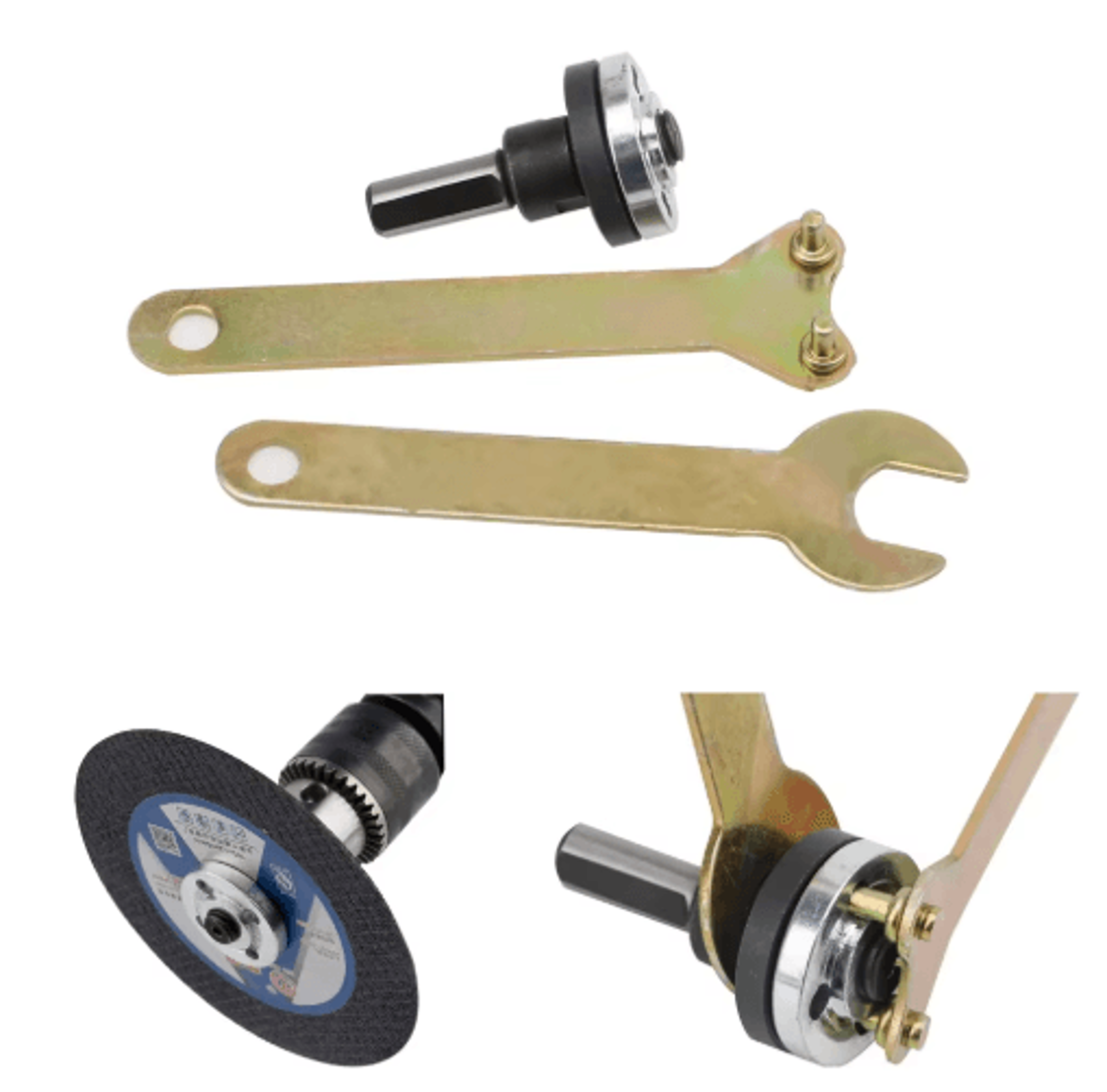 10mm drill to angle grinder adapter kit – metal cutting & polishing conversion tool
