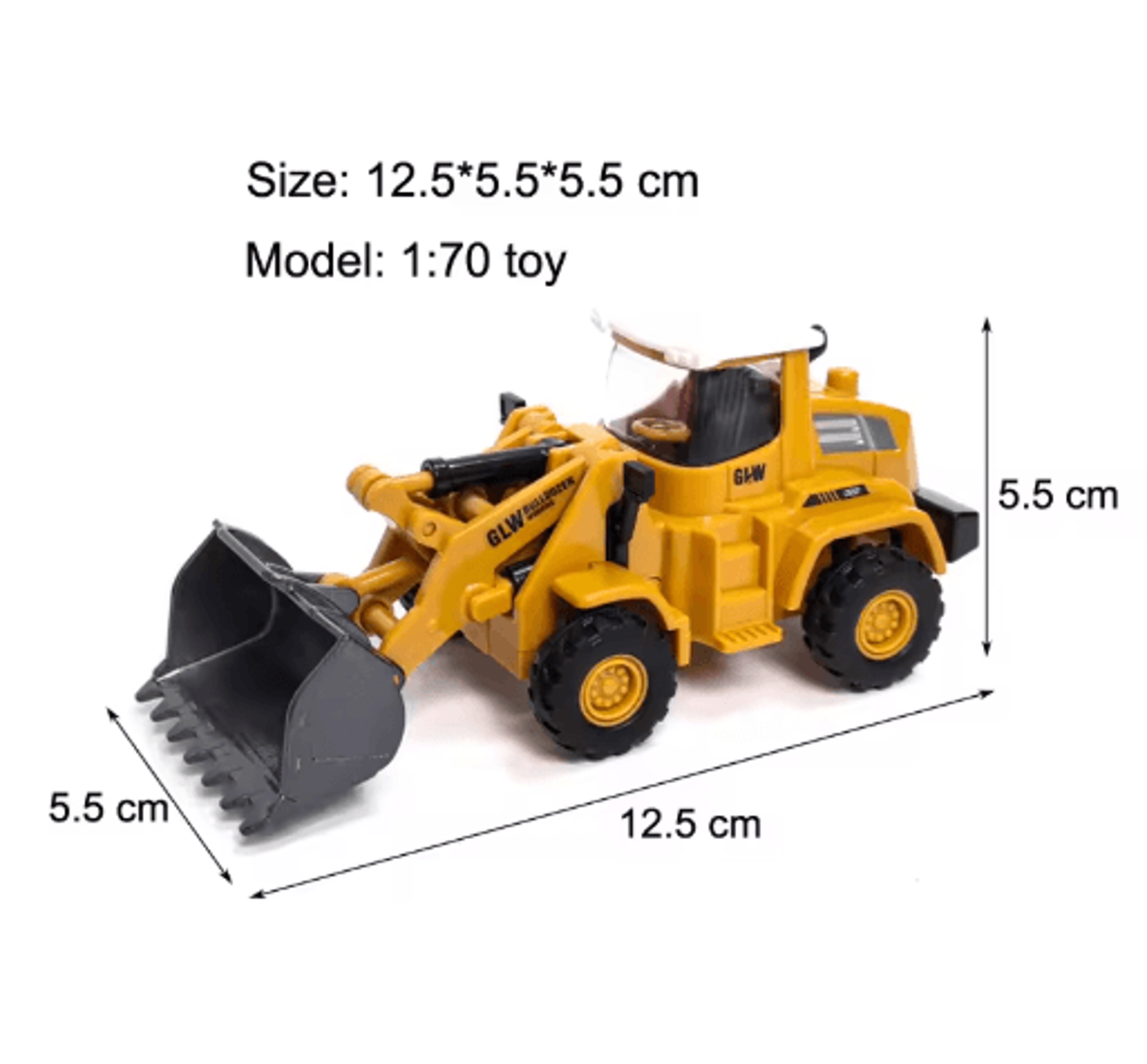 diecast construction vehicle toy set – alloy tractor, excavator & crane trucks for kids