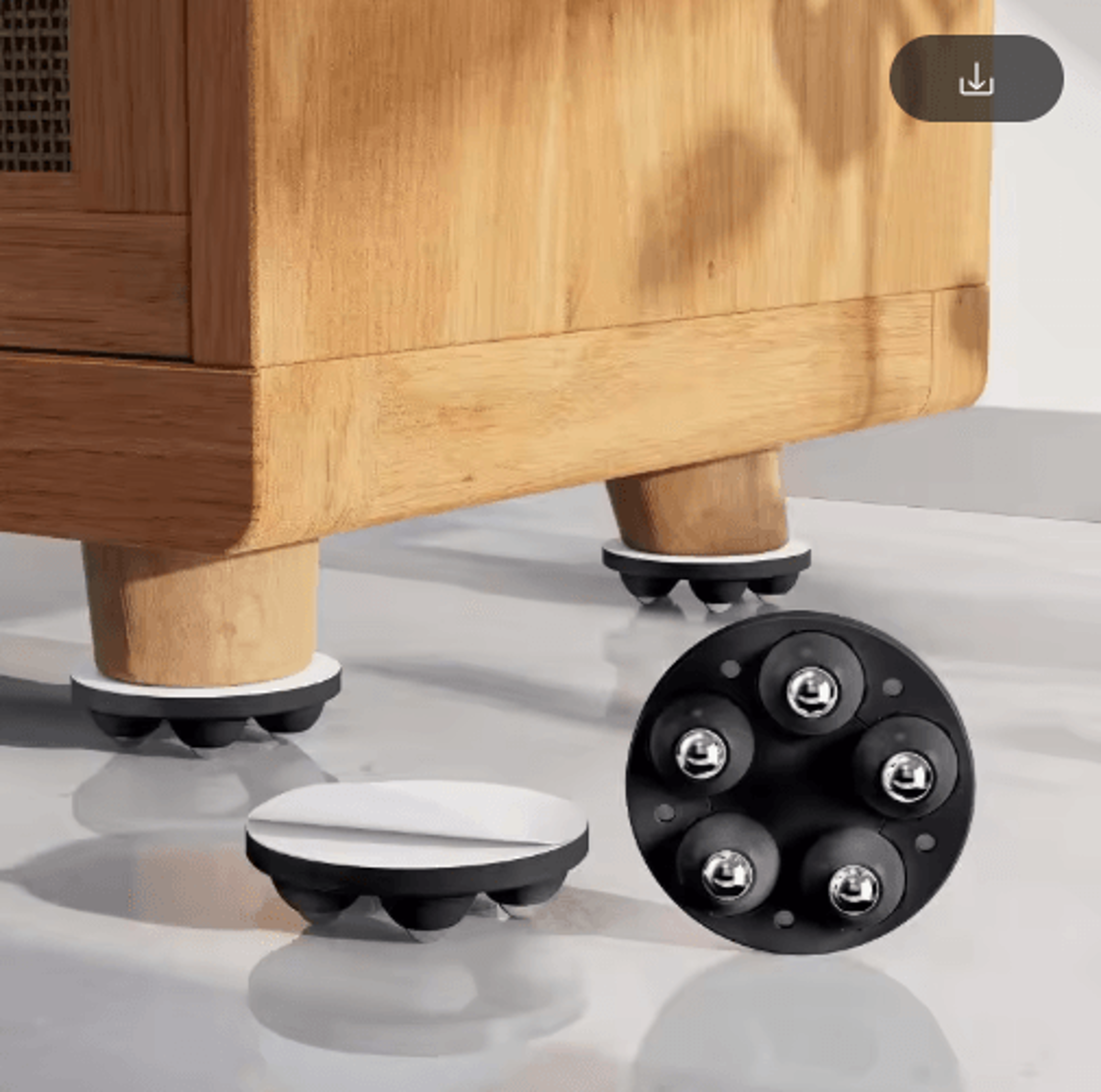 4pcs adjustable furniture riser with wheels – movable heavy-duty appliance & sofa lifter pads