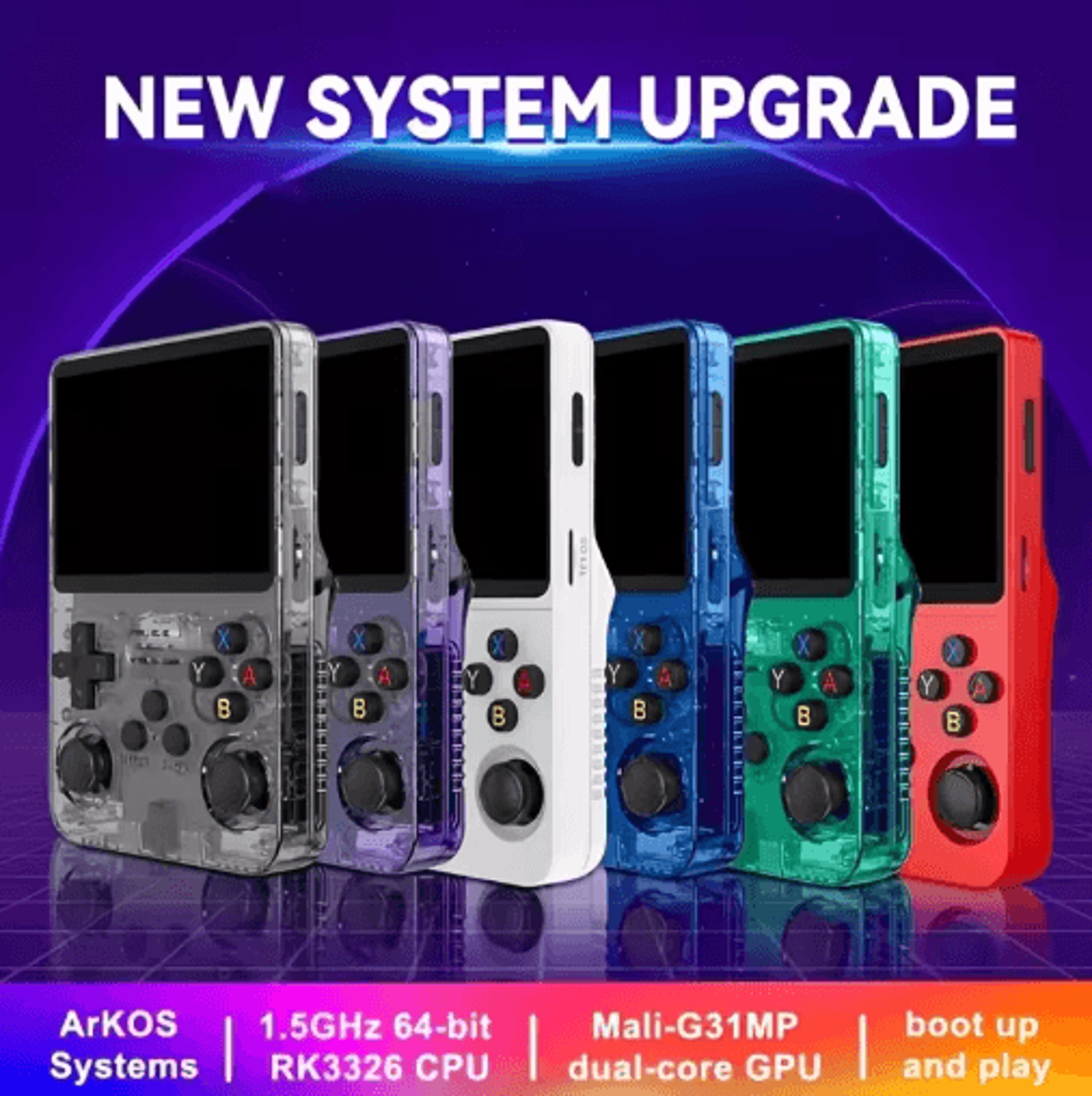 r36s retro handheld game console – linux portable gaming device with 3.5 ips screen & 64gb games