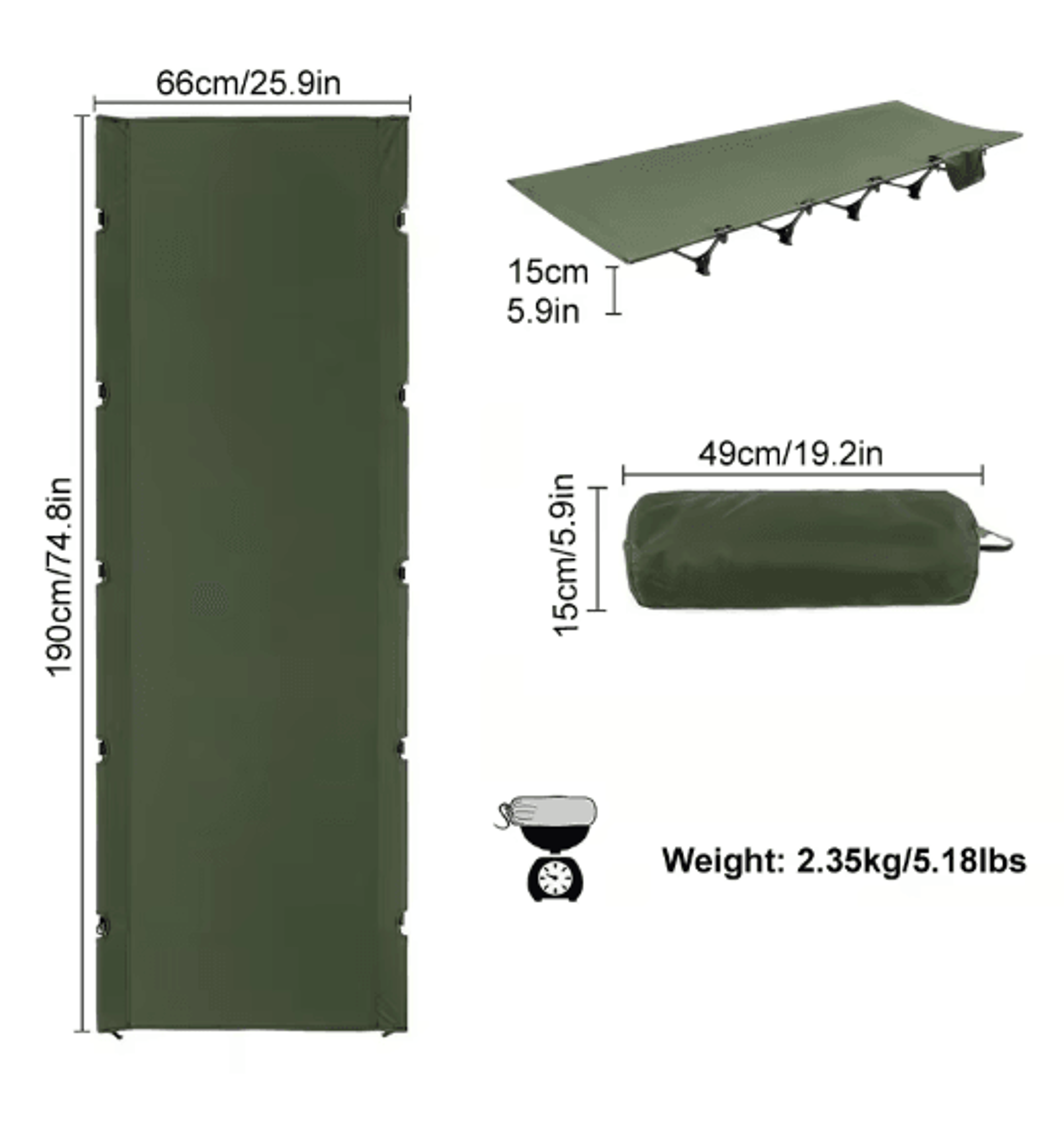 westtune portable camping cot ultralight folding bed for travel hiking & outdoor sleeping