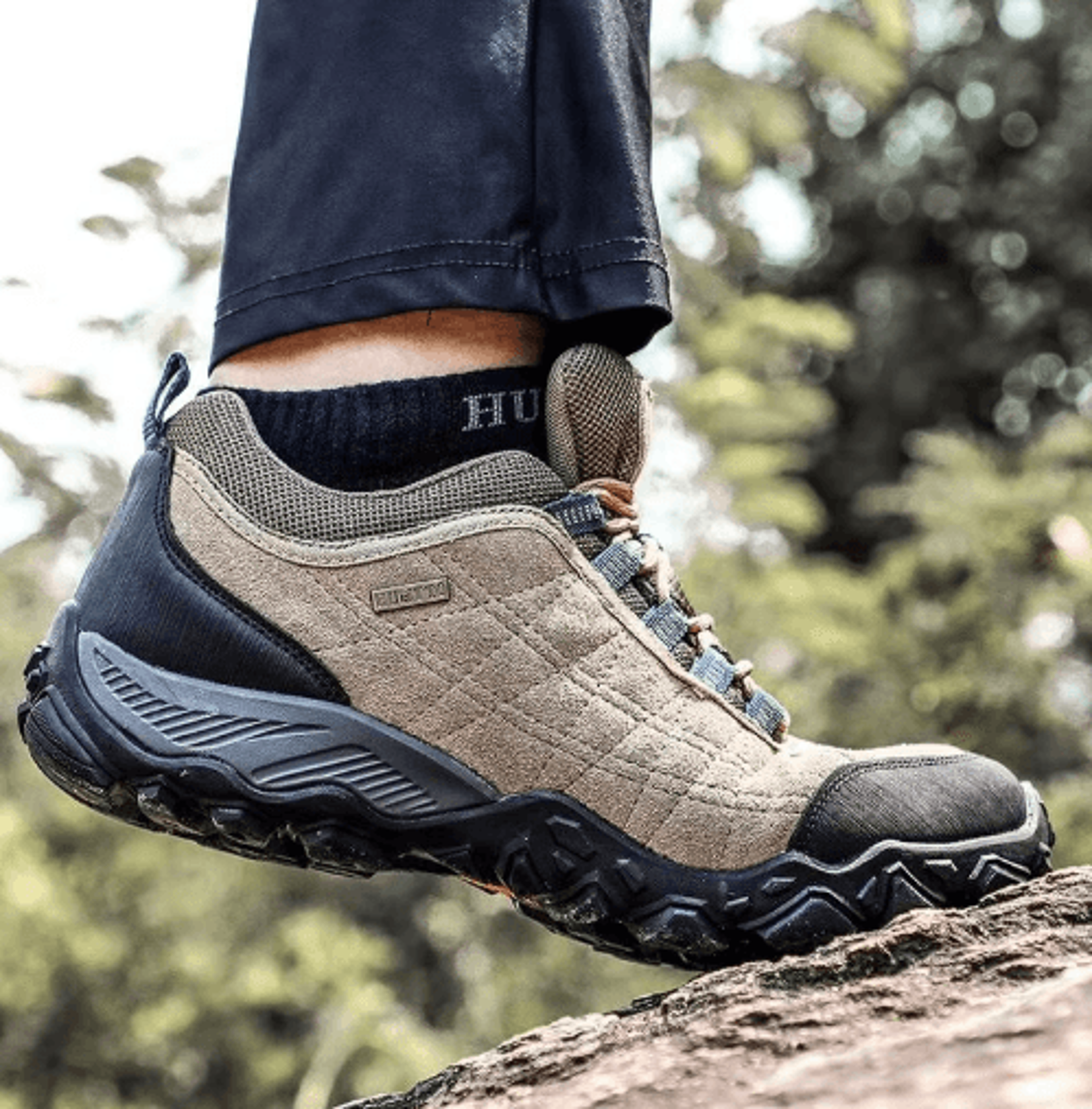 humtto mens hiking shoes – waterproof leather outdoor trekking & climbing sneakers