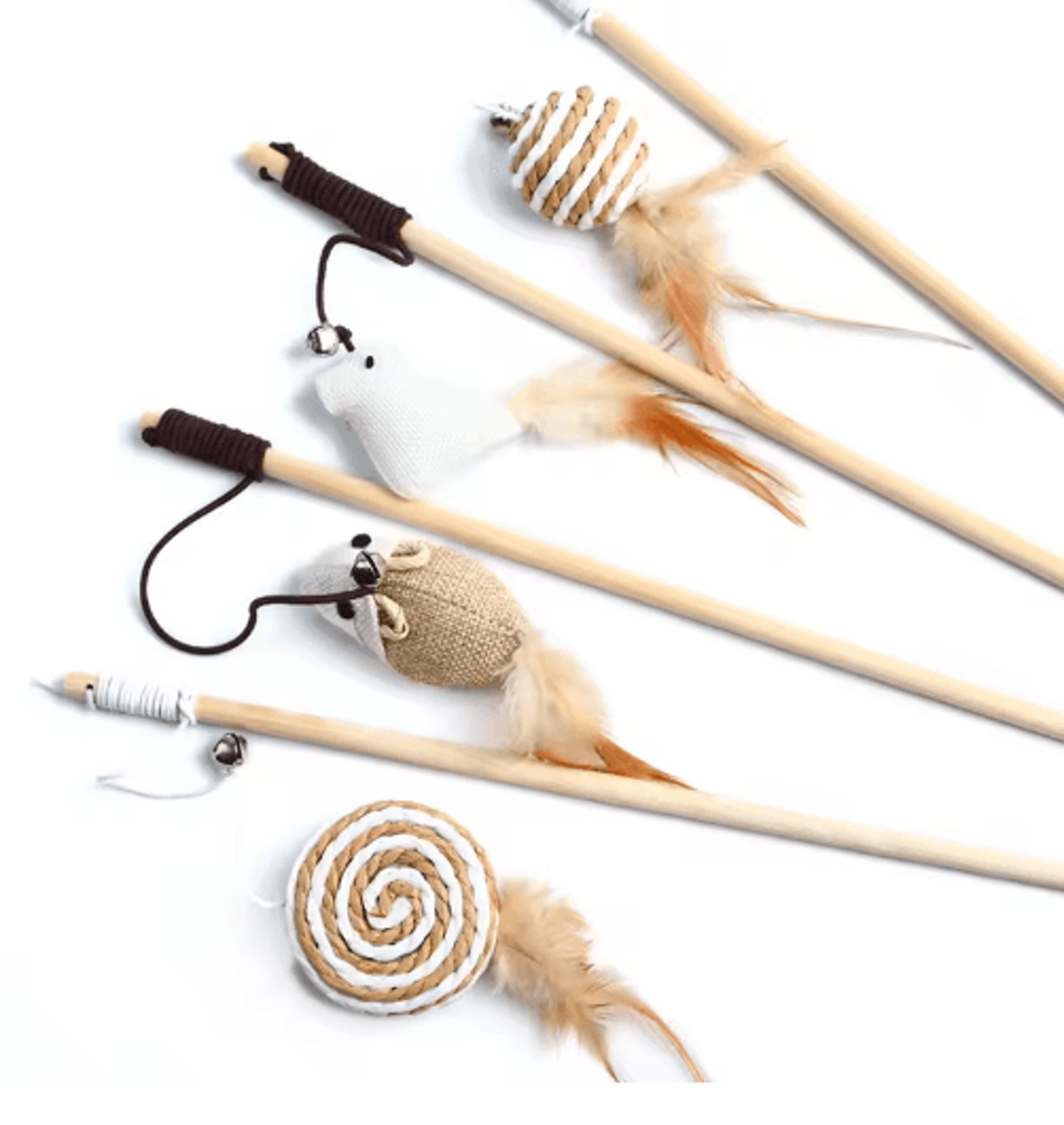 colorful feather cat teaser wand – interactive kitten play & exercise toy