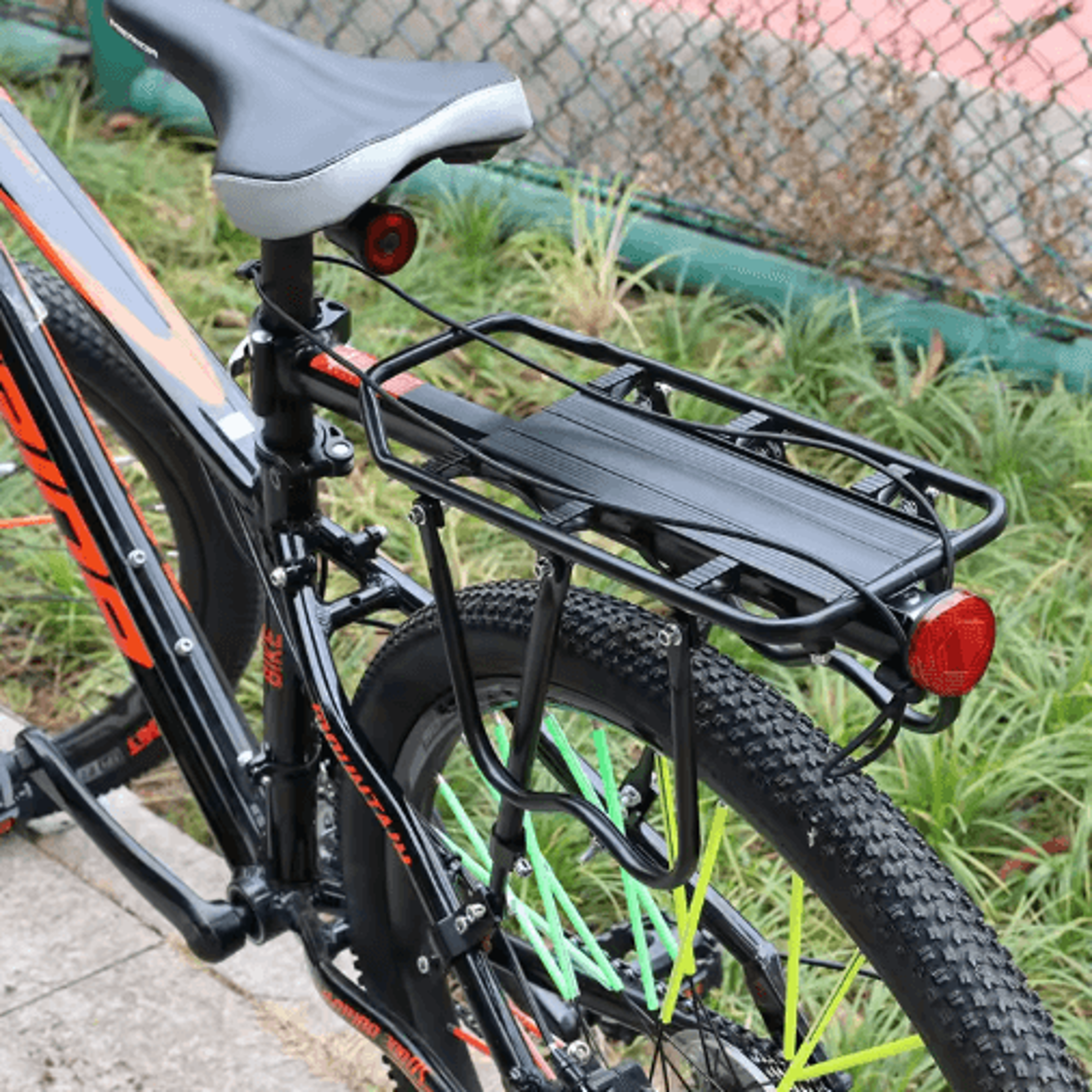 aluminum bike rear rack carrier – quick release mountain bicycle luggage shelf
