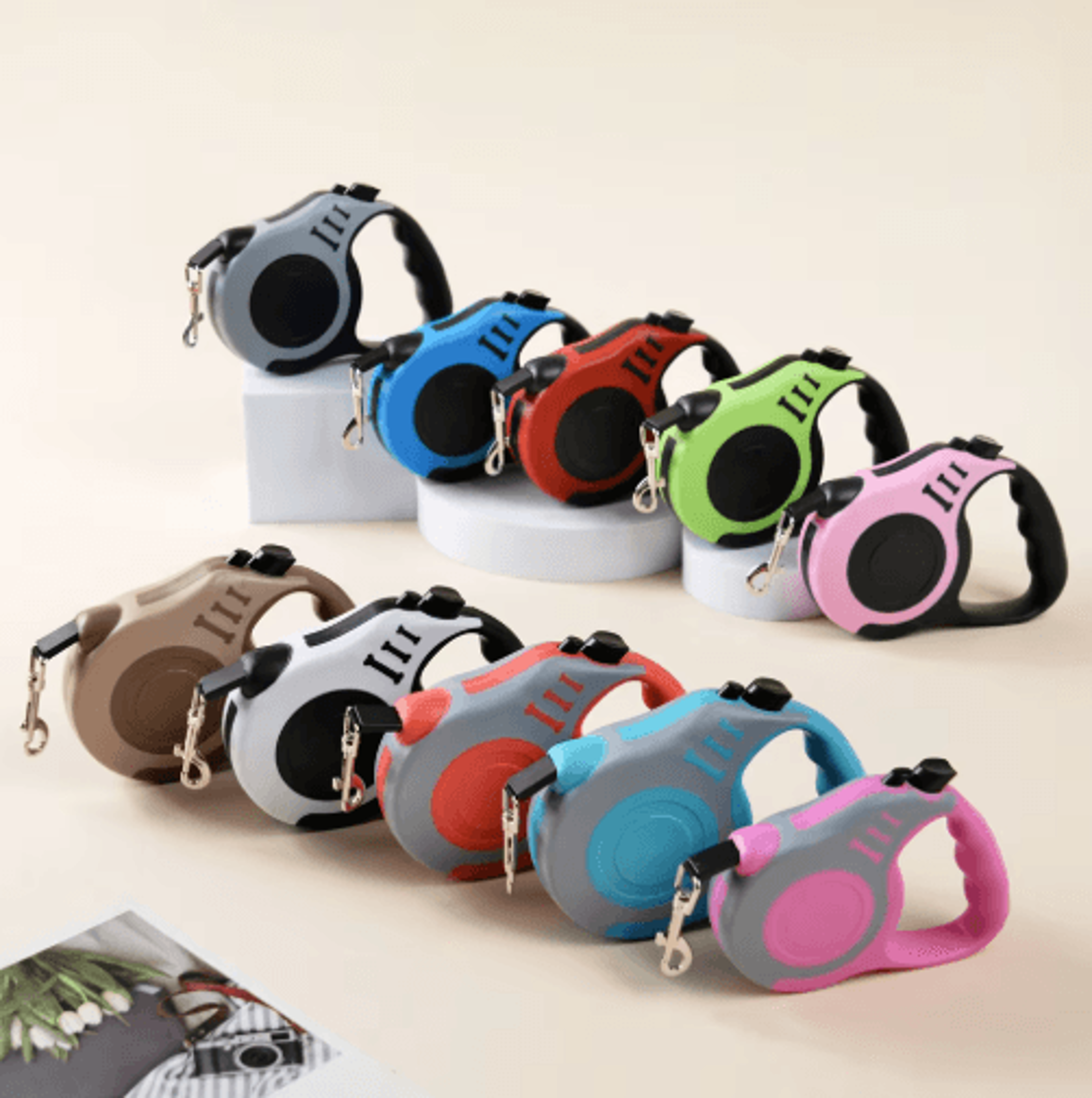 retractable dog leash 3m/5m – automatic extendable nylon lead for small & medium pets
