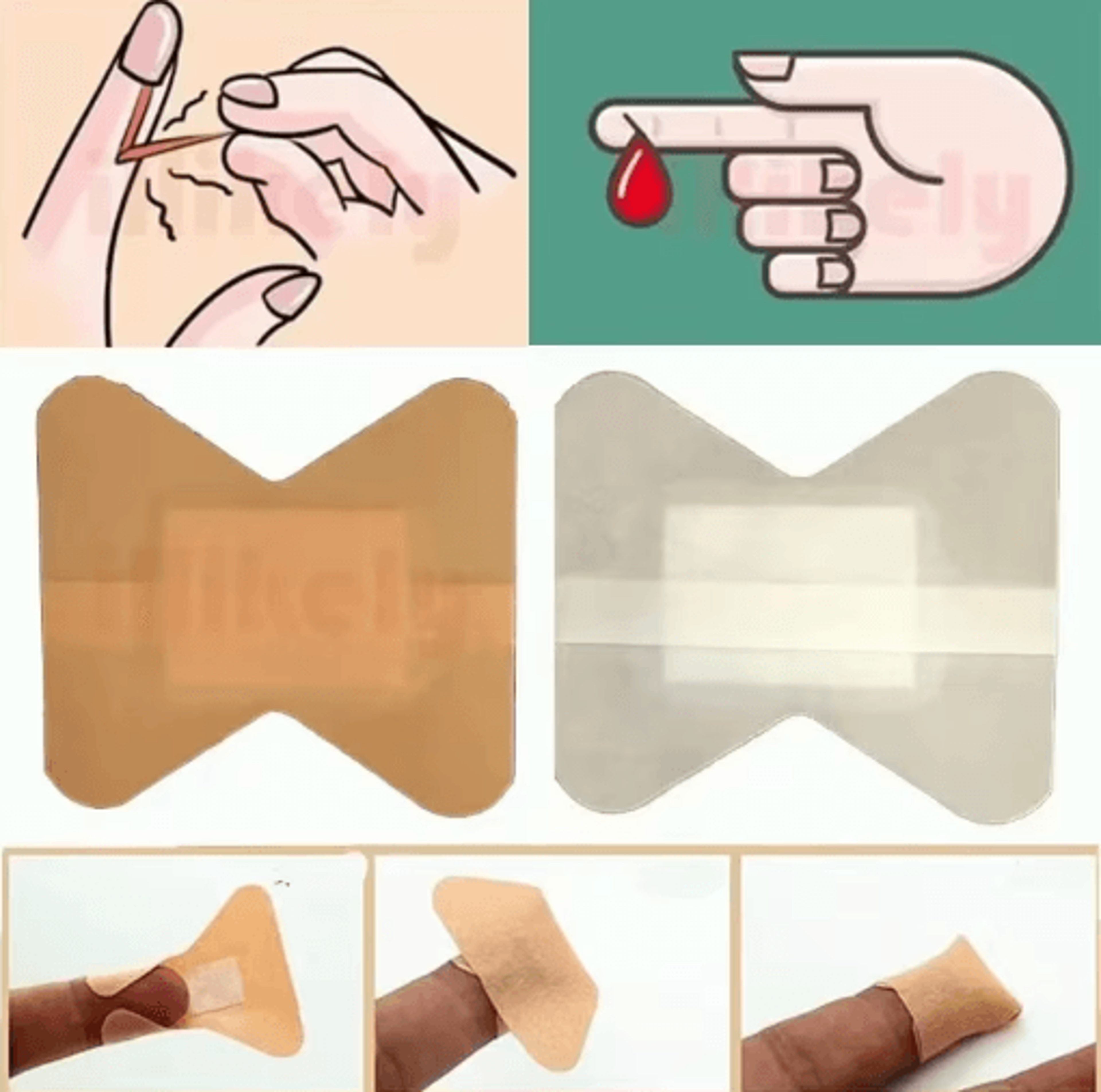 50pcs waterproof finger bandages – breathable first aid wound dressing plasters