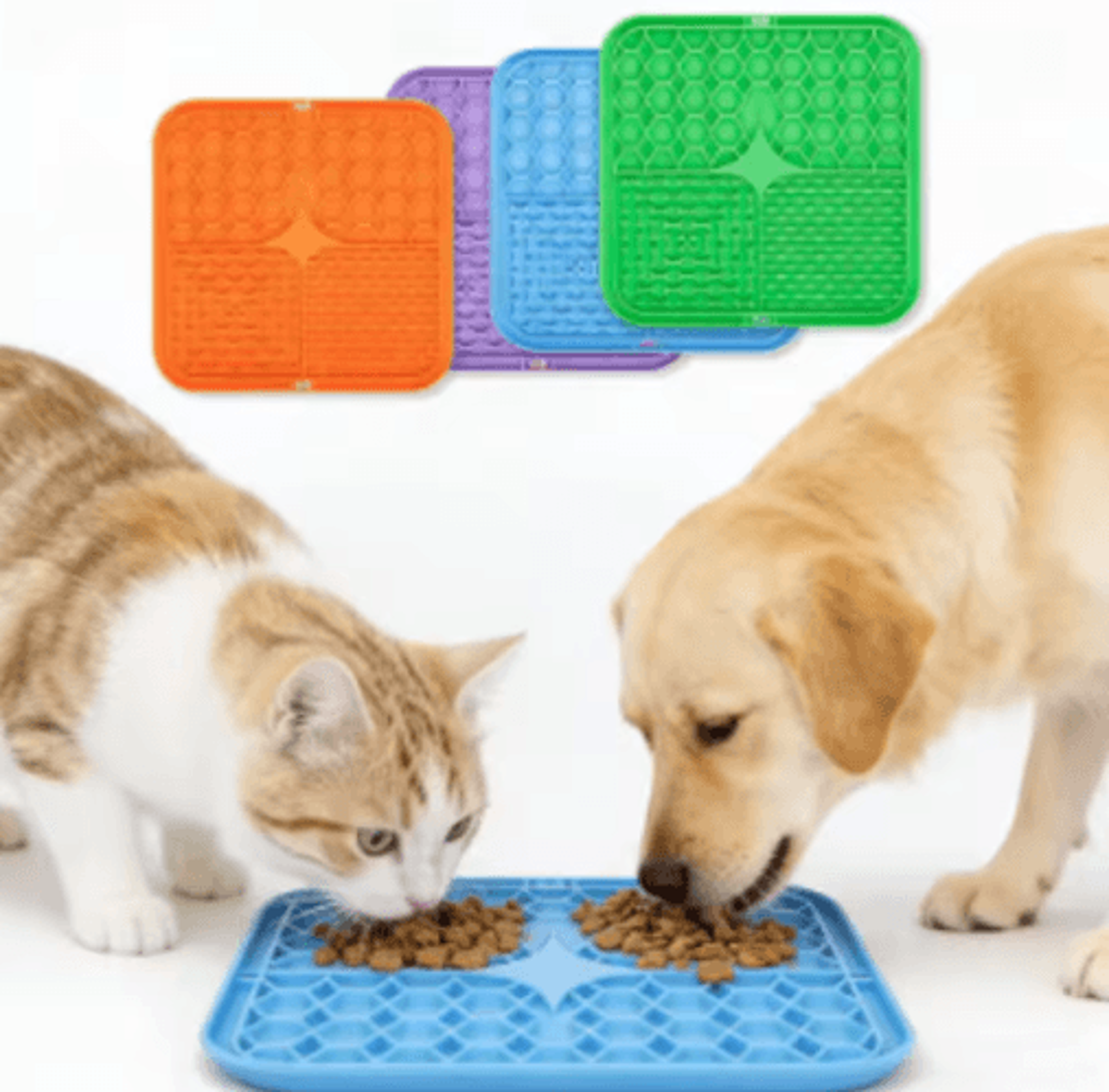 silicone dog lick mat – slow feeder & anxiety relief training feeding plate