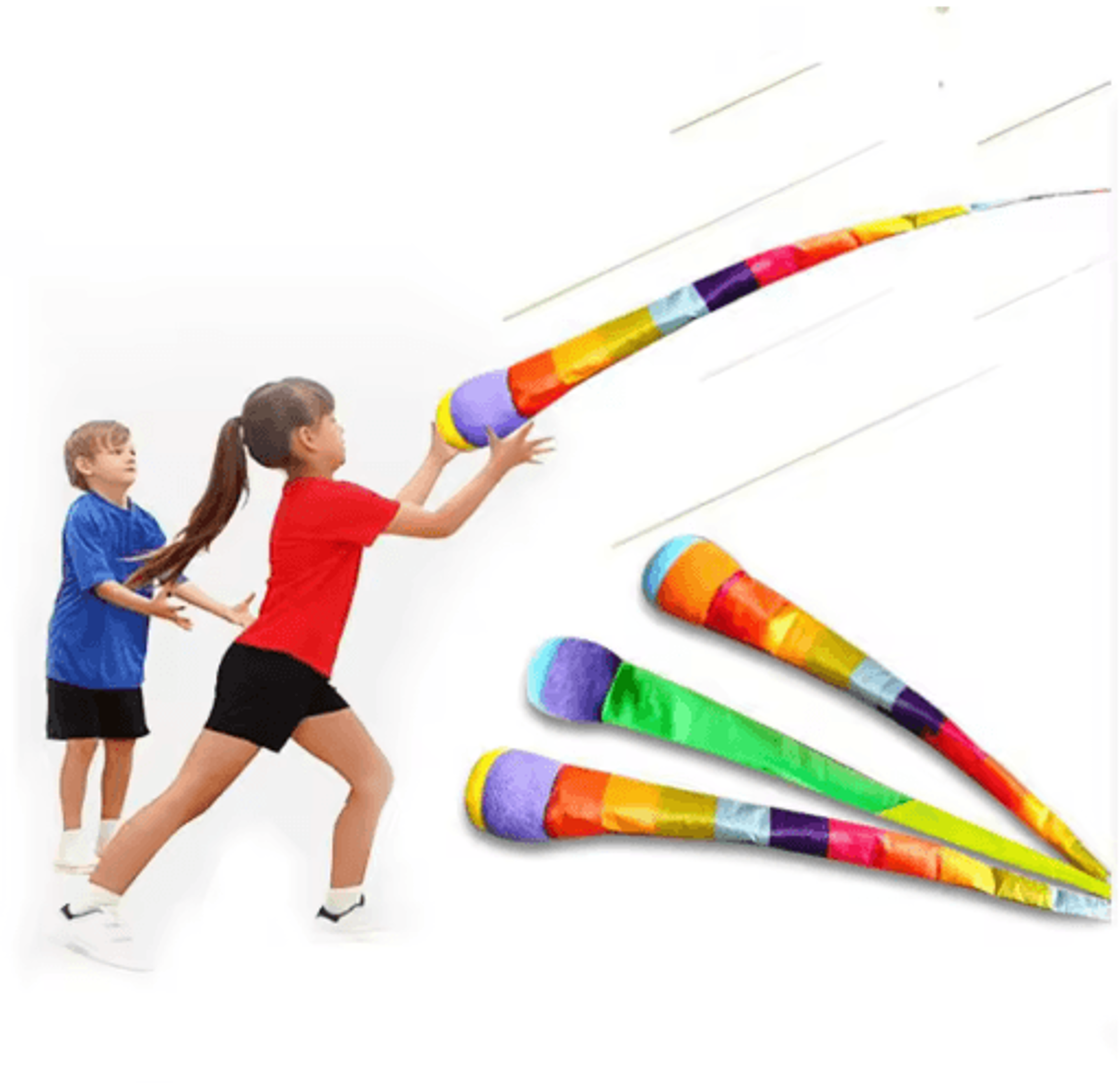 rainbow meteor ball toss toy windproof sensory outdoor game for kids & families