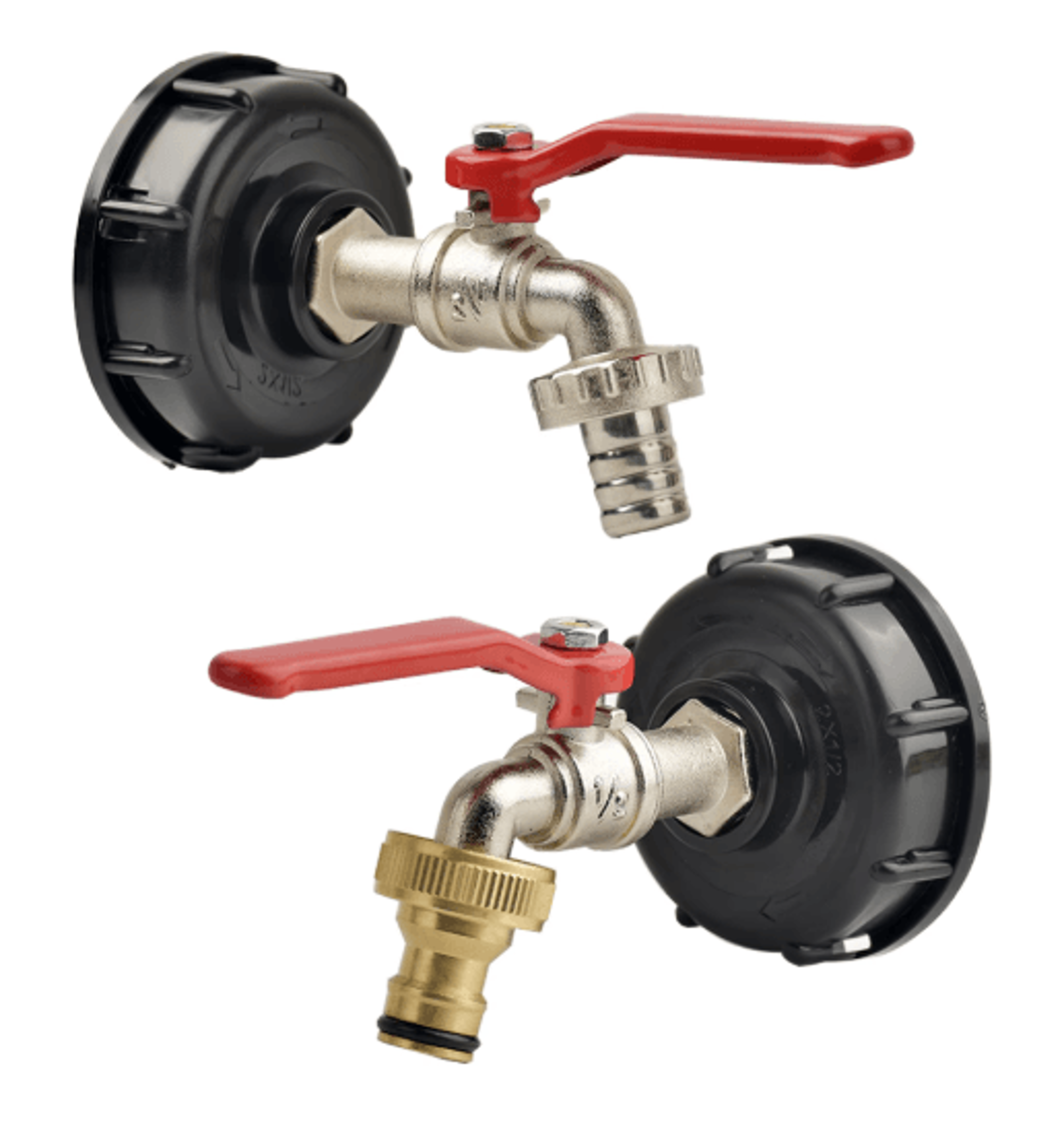 ibc tank tap adapter s60x6 with 16mm quick connect brass valve for garden & home use