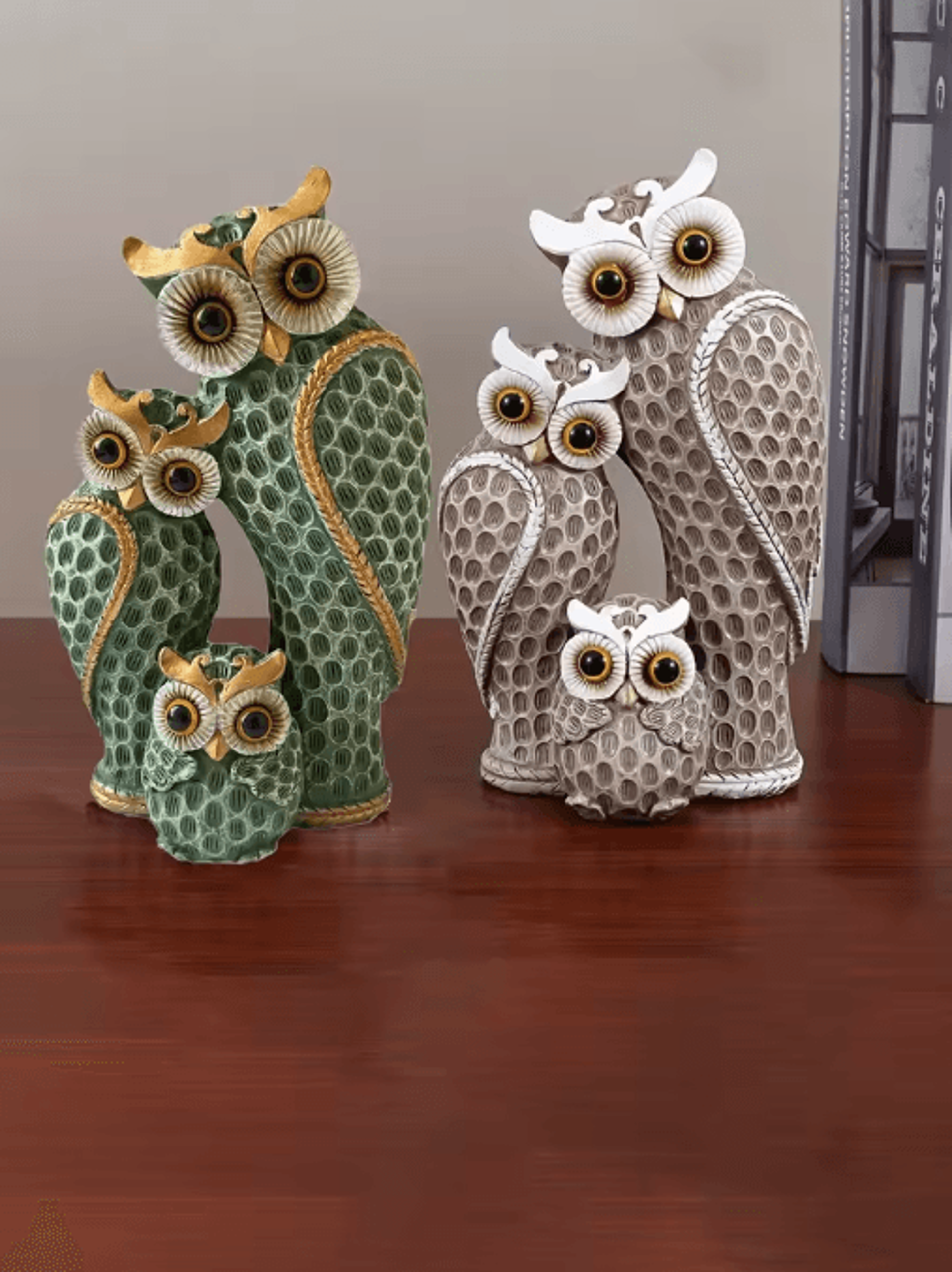 harmony owl family resin decor charming home accent for living spaces