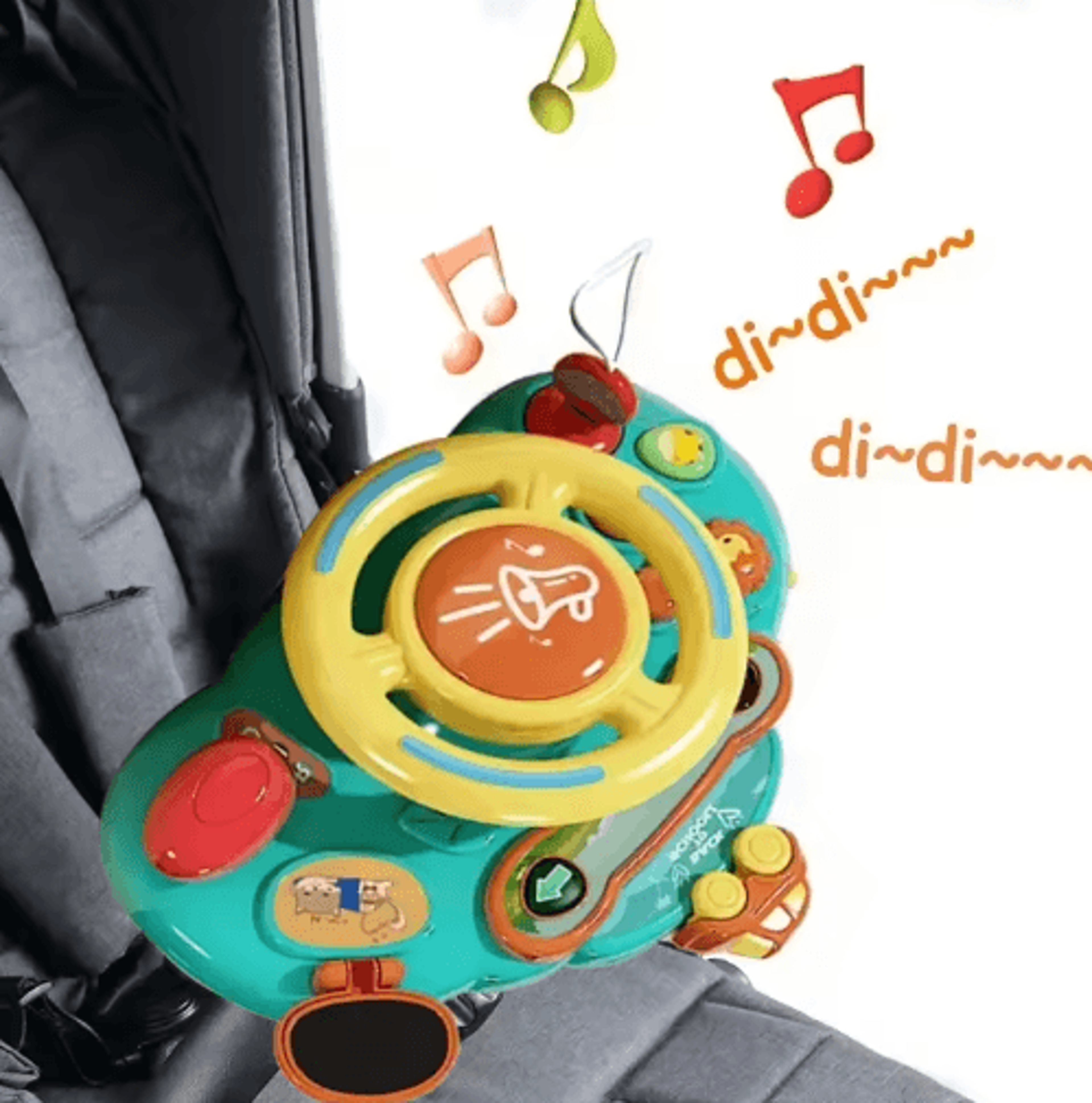 baby toy electric simulate driving car copilot steering wheel stroller driving early educational toys for 0-36 months to
