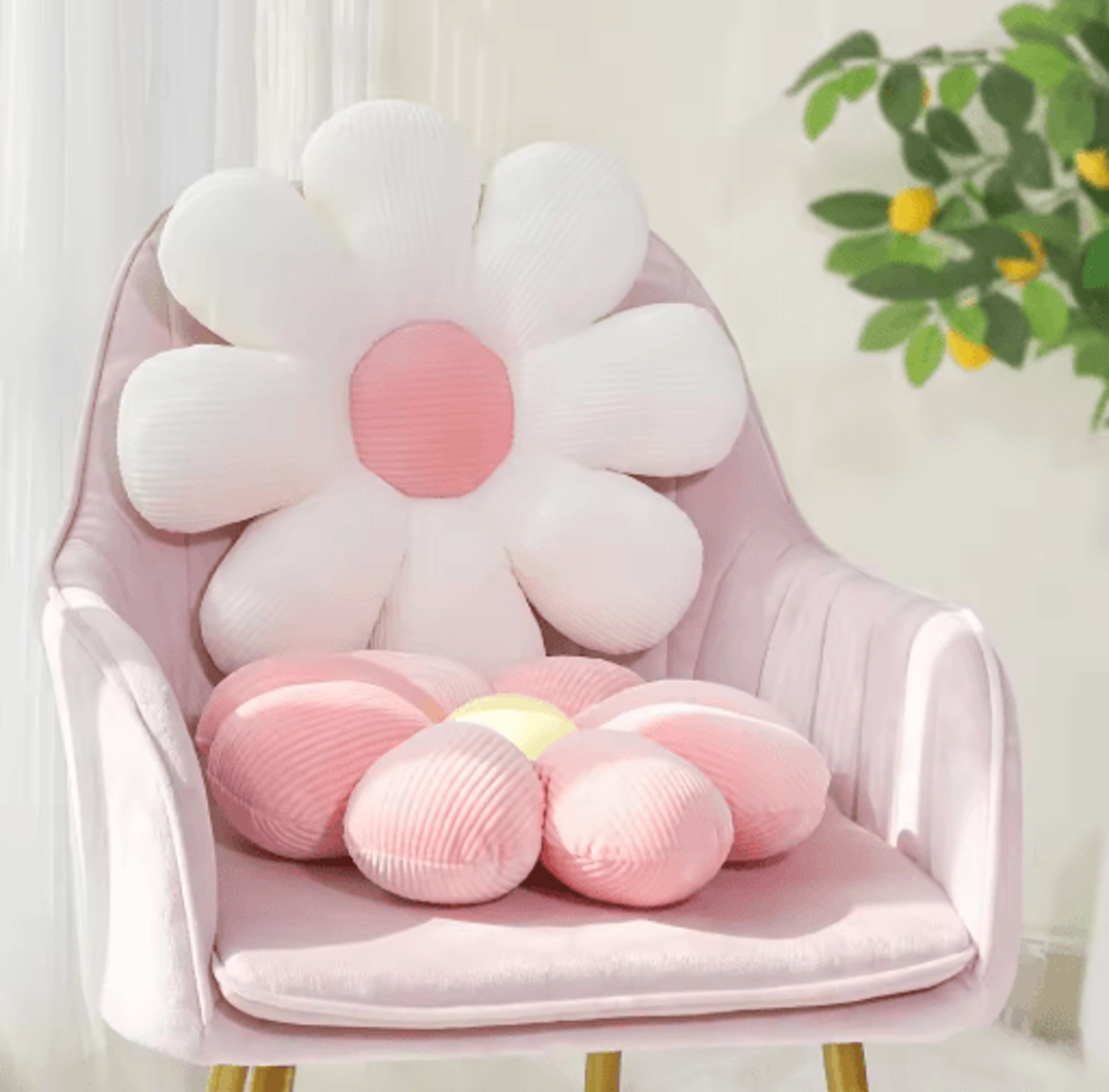 sunflower plush cushion – cute daisy floor pillow & seat mat