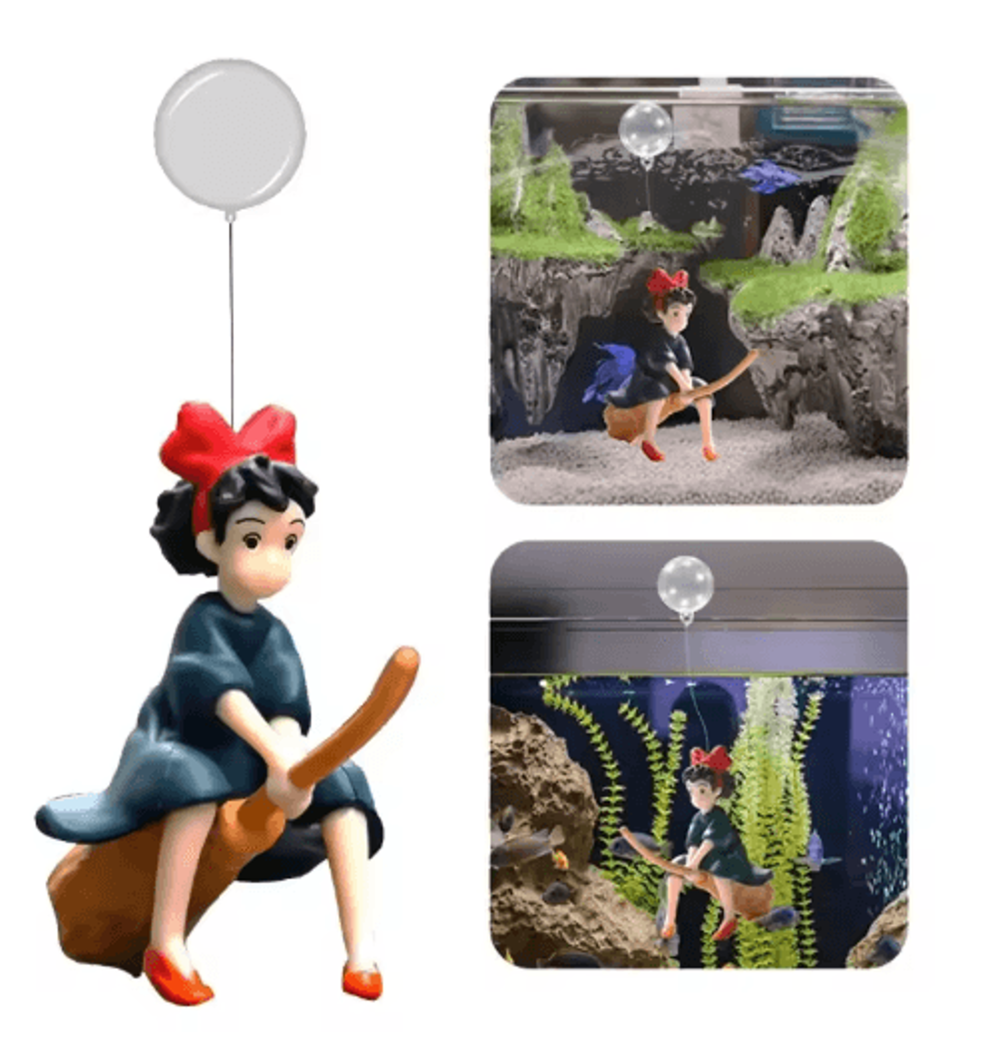 floating aquarium decoration cartoon magic suspended fish tank ornament
