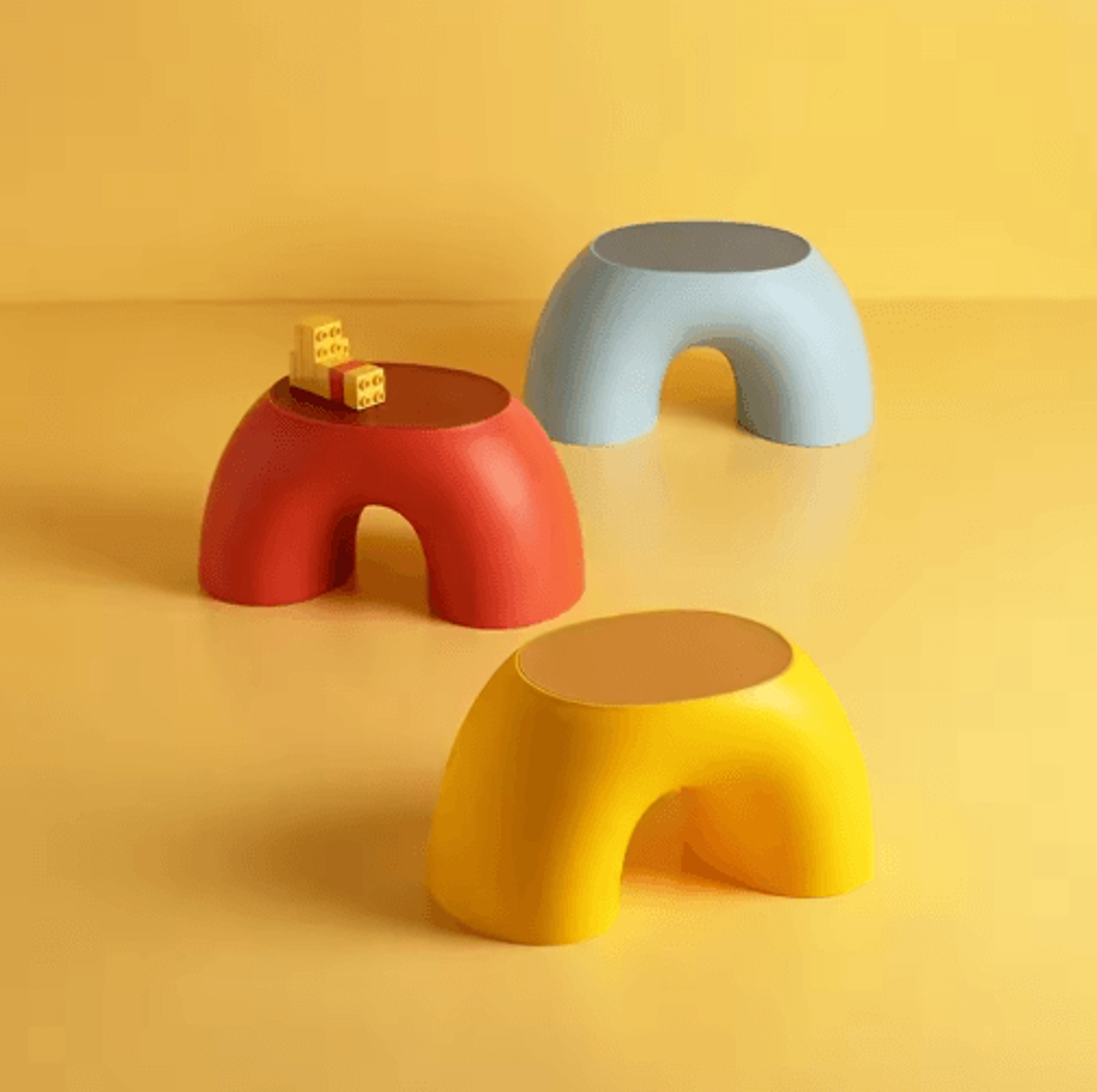 rainbow kids step stool – safe plastic footstool seat for everyday use