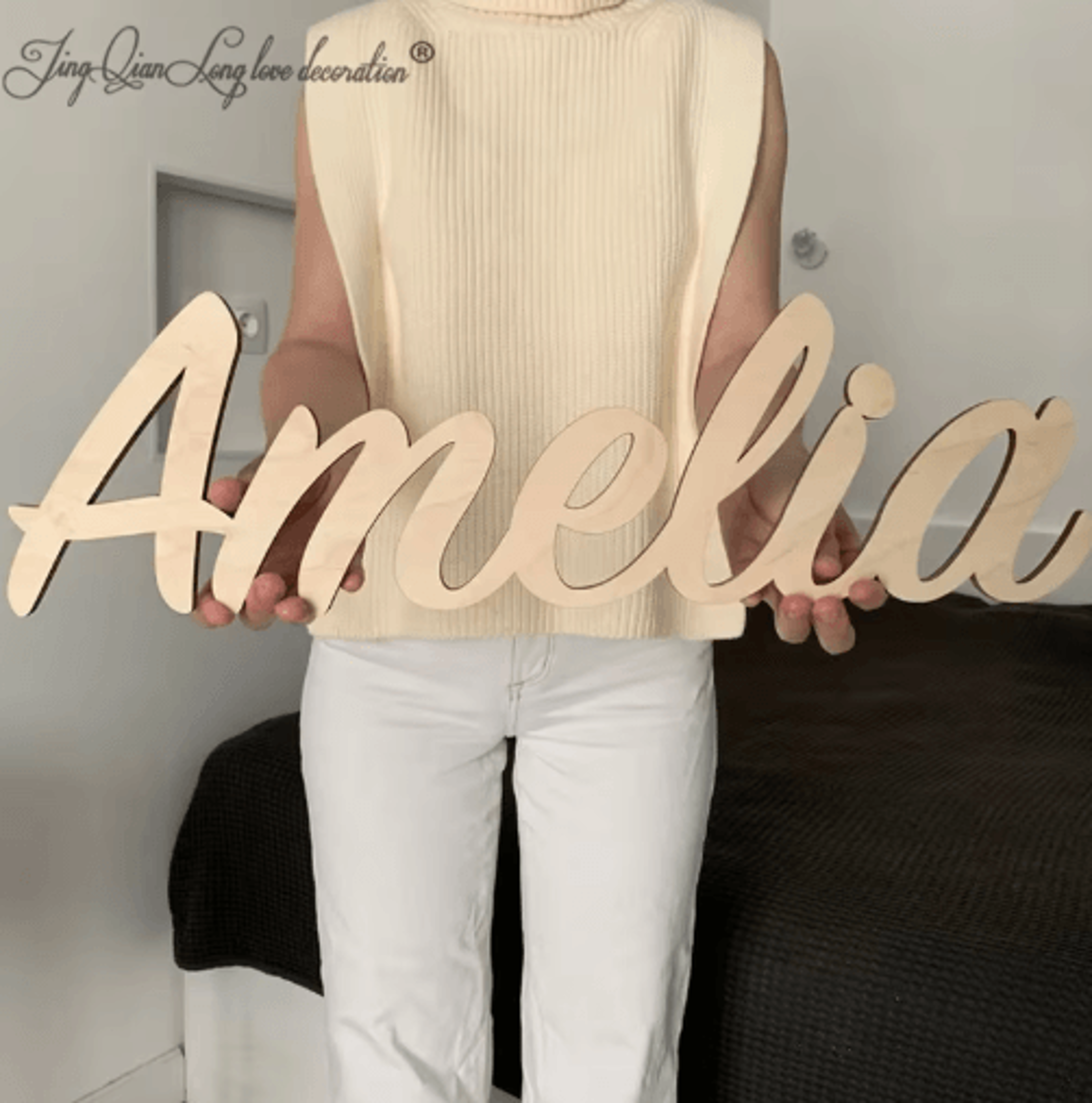 evername custom wooden name sign – personalized nursery wall decor