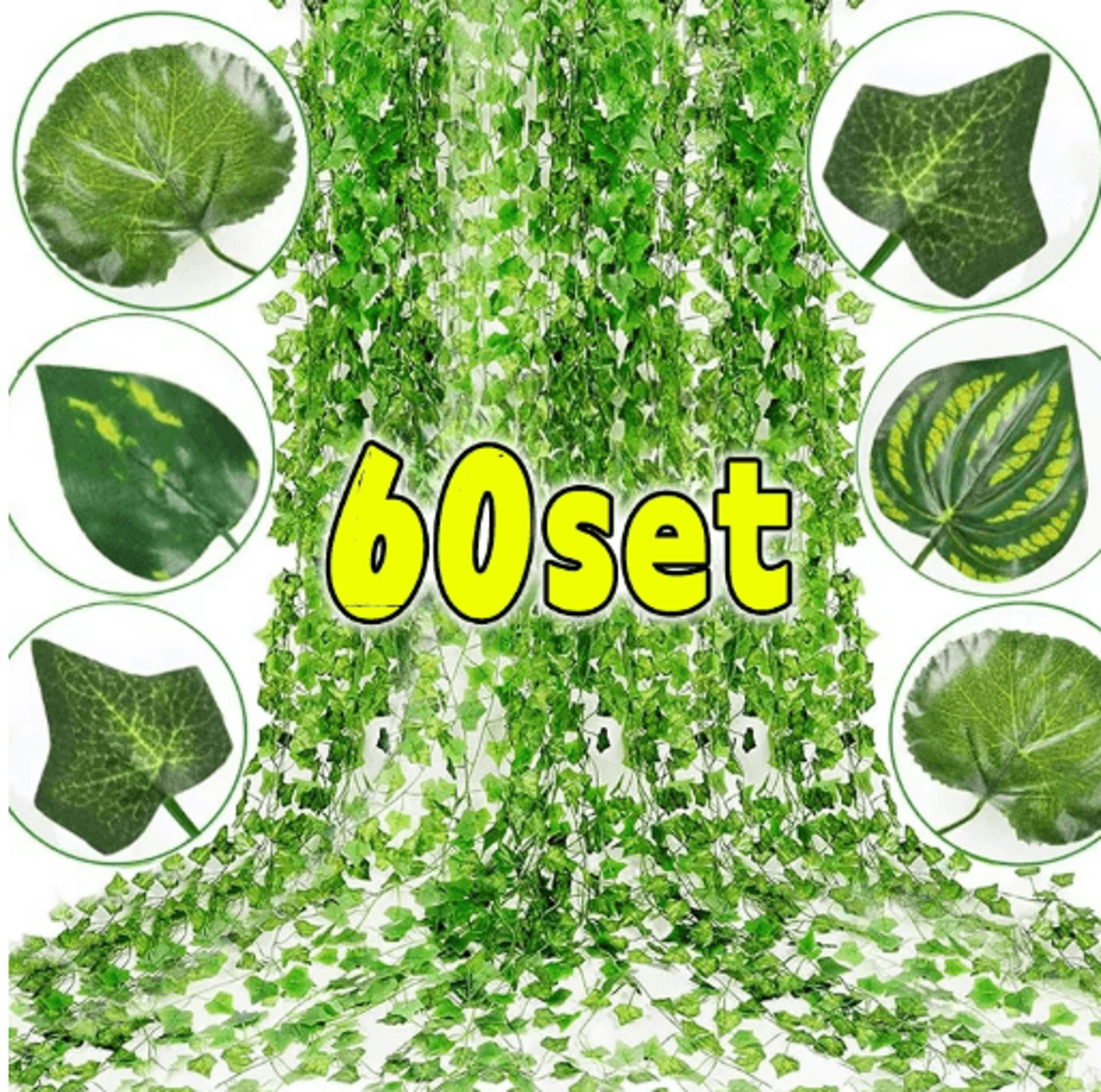 evergreen artificial ivy garland – realistic hanging vine decor for home & events